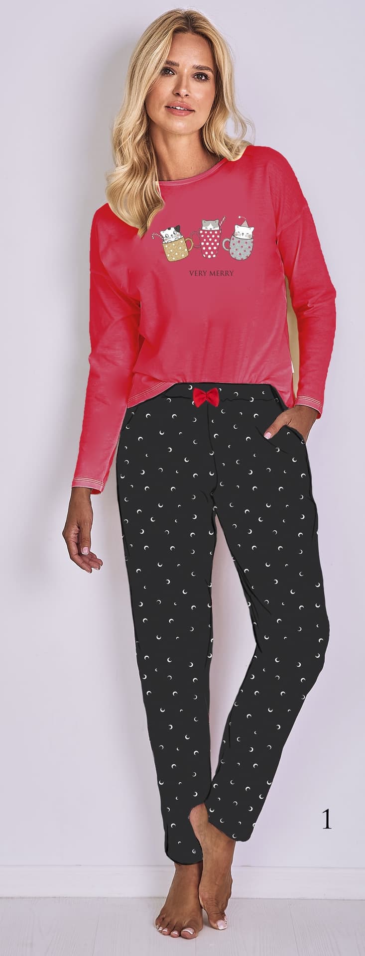 

PIŻAMA TARO 2829 HOLLY AW24 (kolor czerwony, rozmiar S)