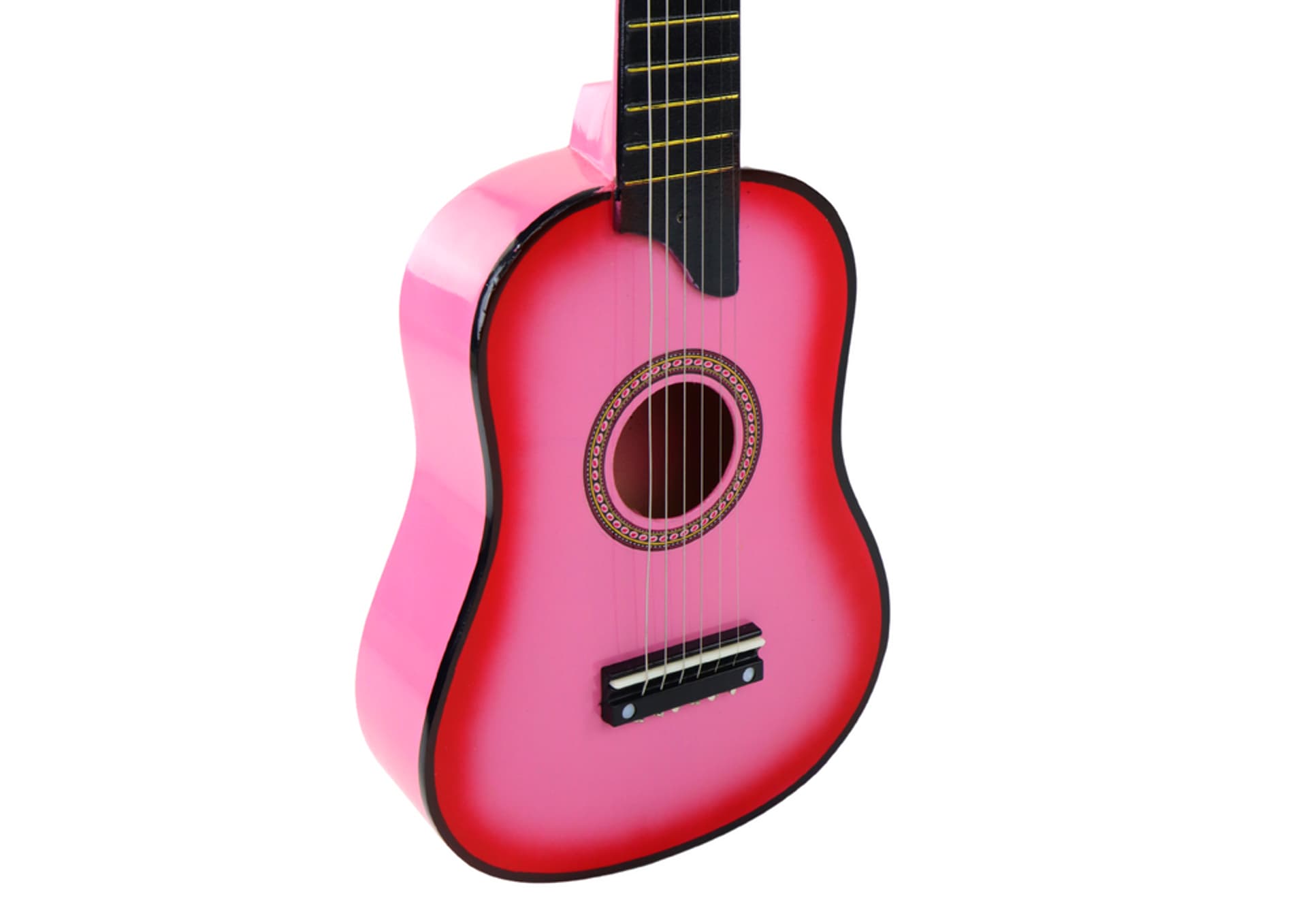 

Gitara Drewniana Klasyczna z Kostką Różowa 60 cm