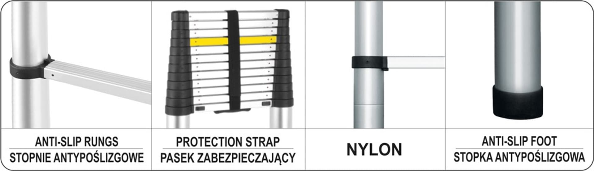 

DRABINA ALUMINIOWA TELESKOPOWA 3,8M 13 STOPNI