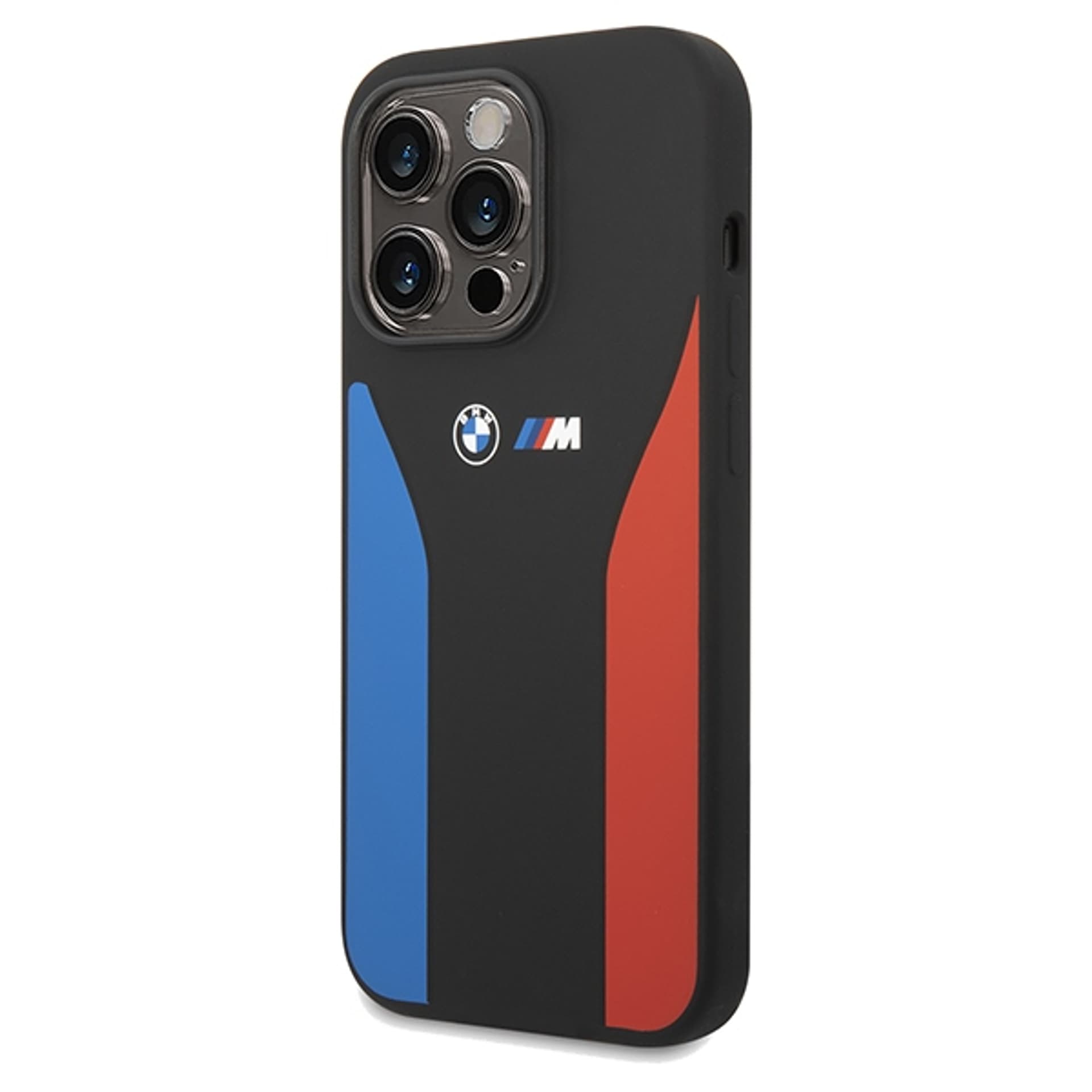 

BMW BMHCP15X22SCSK iPhone 15 Pro Max 6.7" czarny/black Silicone Blue&Red Stripes M Collection