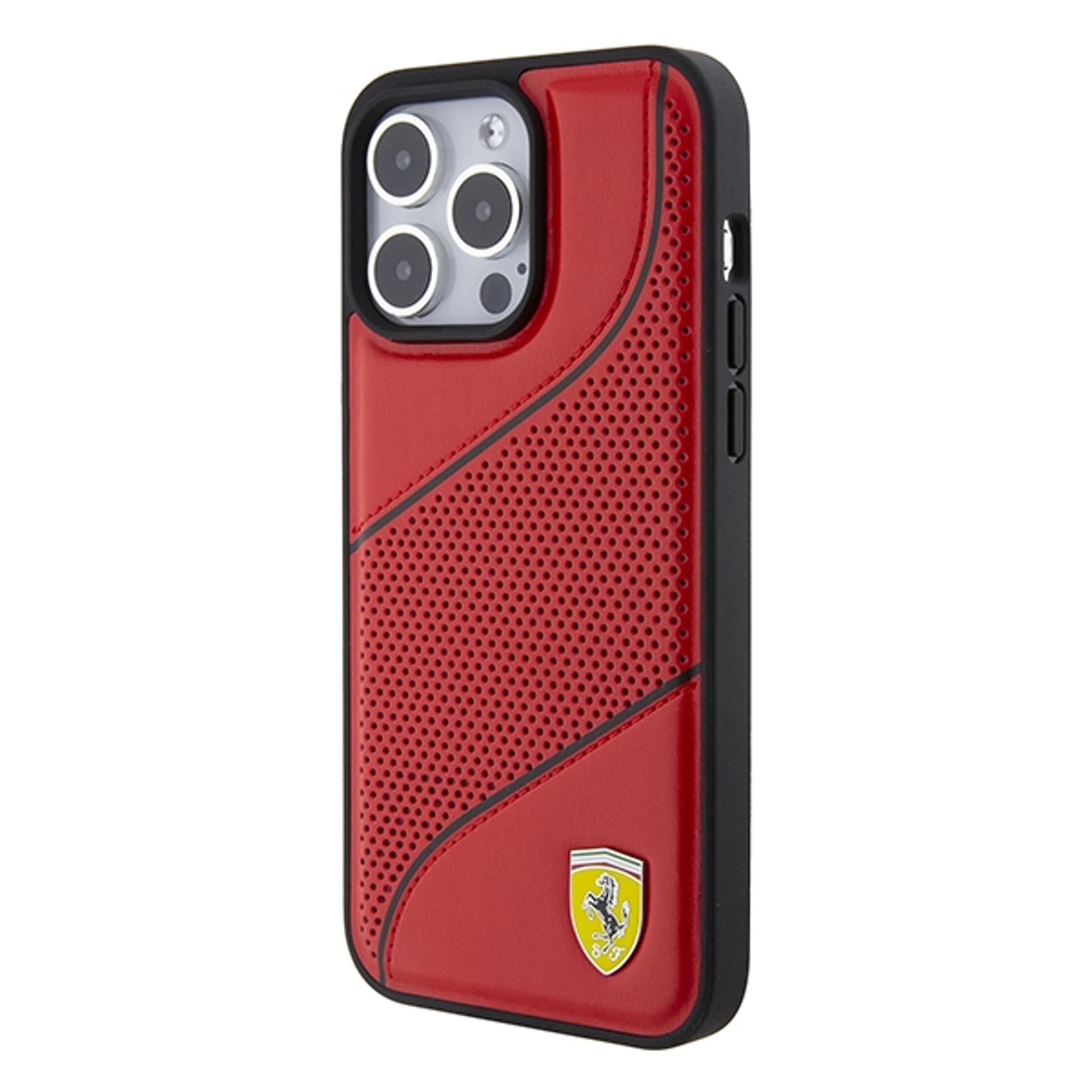 

Ferrari FEHCP15XPWAR iPhone 15 Pro Max 6.7" czerwony/red hardcase Perforated Waves Metal Logo