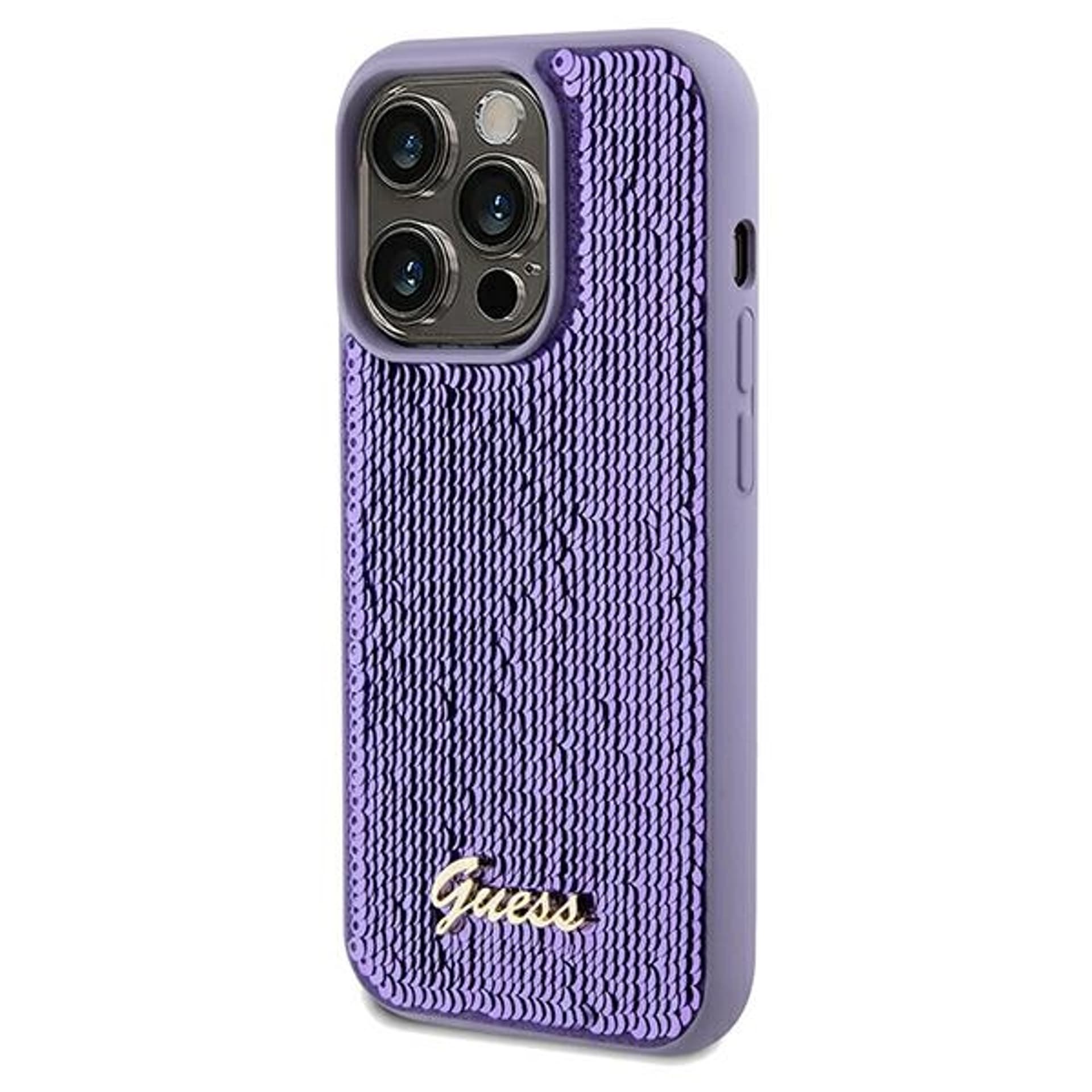 

Guess GUHCP13LPSFDGSUiPhone 13 Pro / 13 6.1" fioletowy/purple hardcase Sequin Script Metal