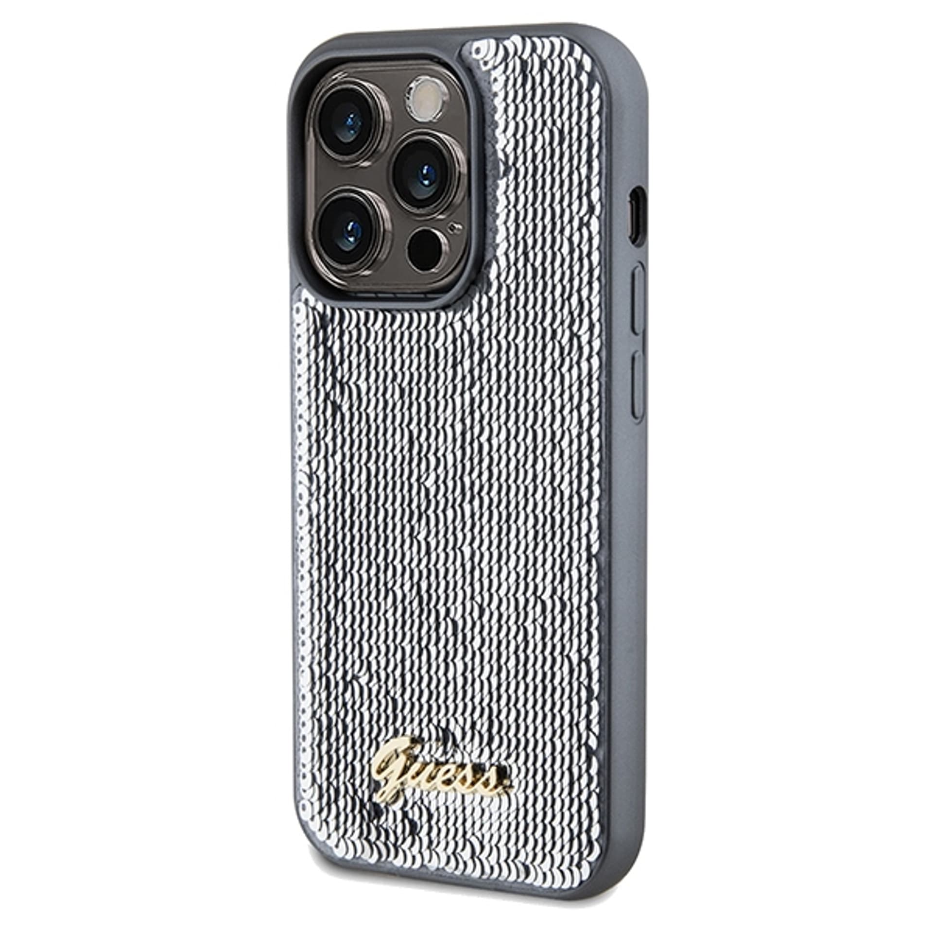 

Guess GUHCP14LPSFDGSS iPhone 14 Pro 6.1" srebrny/silver hardcase Sequin Script Metal