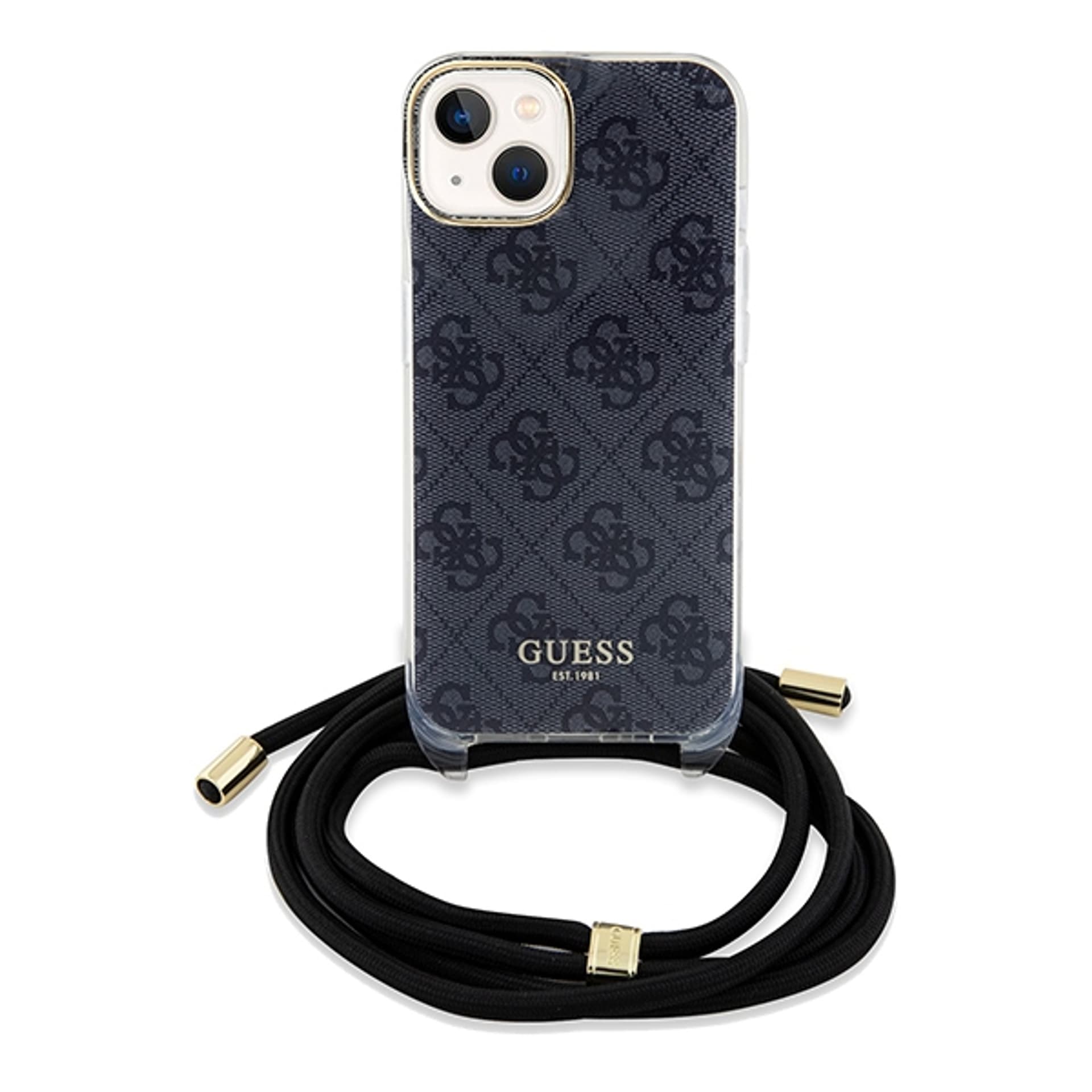 

Guess GUHCP15SHC4SEK iPhone 15 / 14 / 13 6.1" czarny/black hardcase Crossbody Cord 4G Print