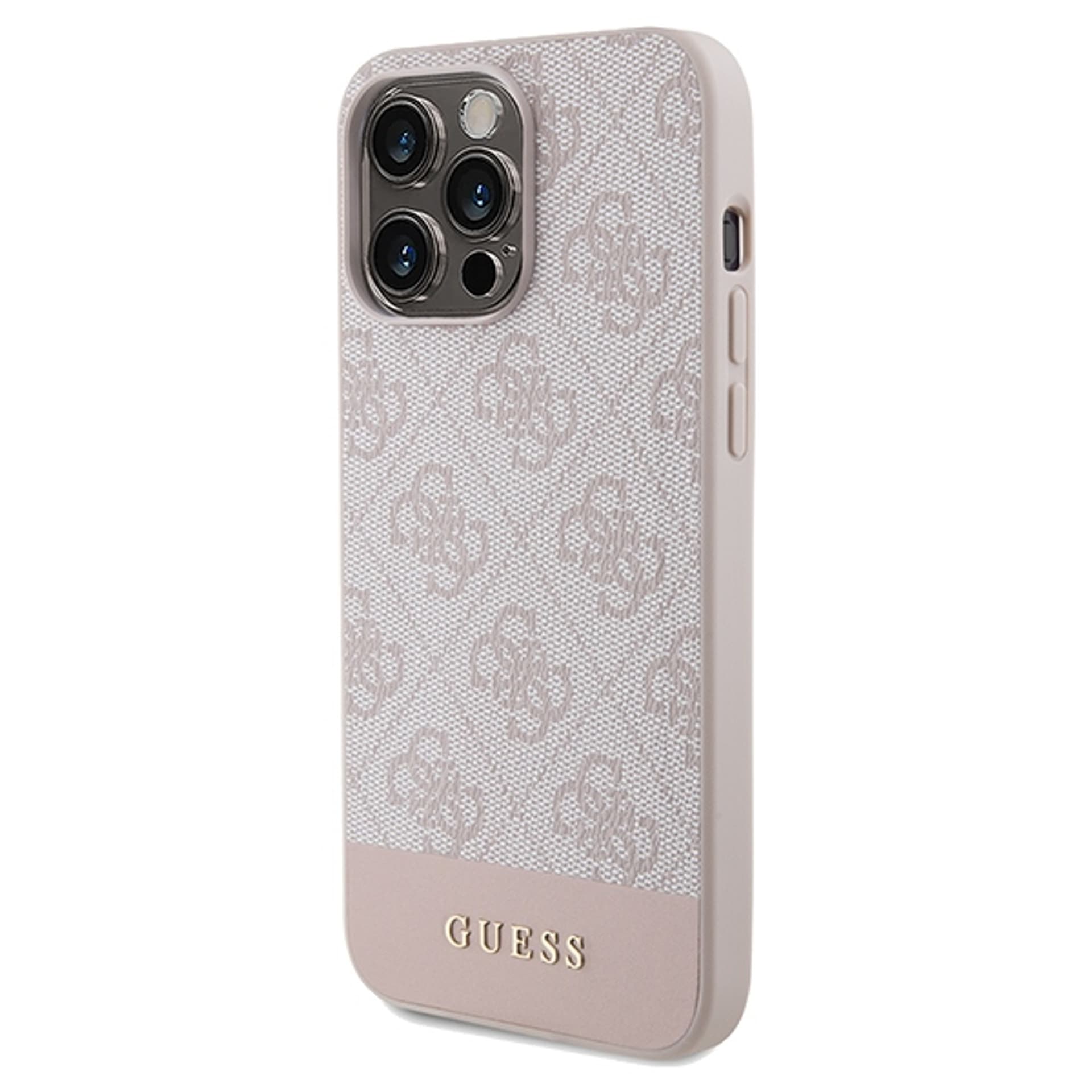 

Guess GUHCP15XG4GLPI iPhone 15 Pro Max 6.7" różowy/pink hard case 4G Stripe Collection
