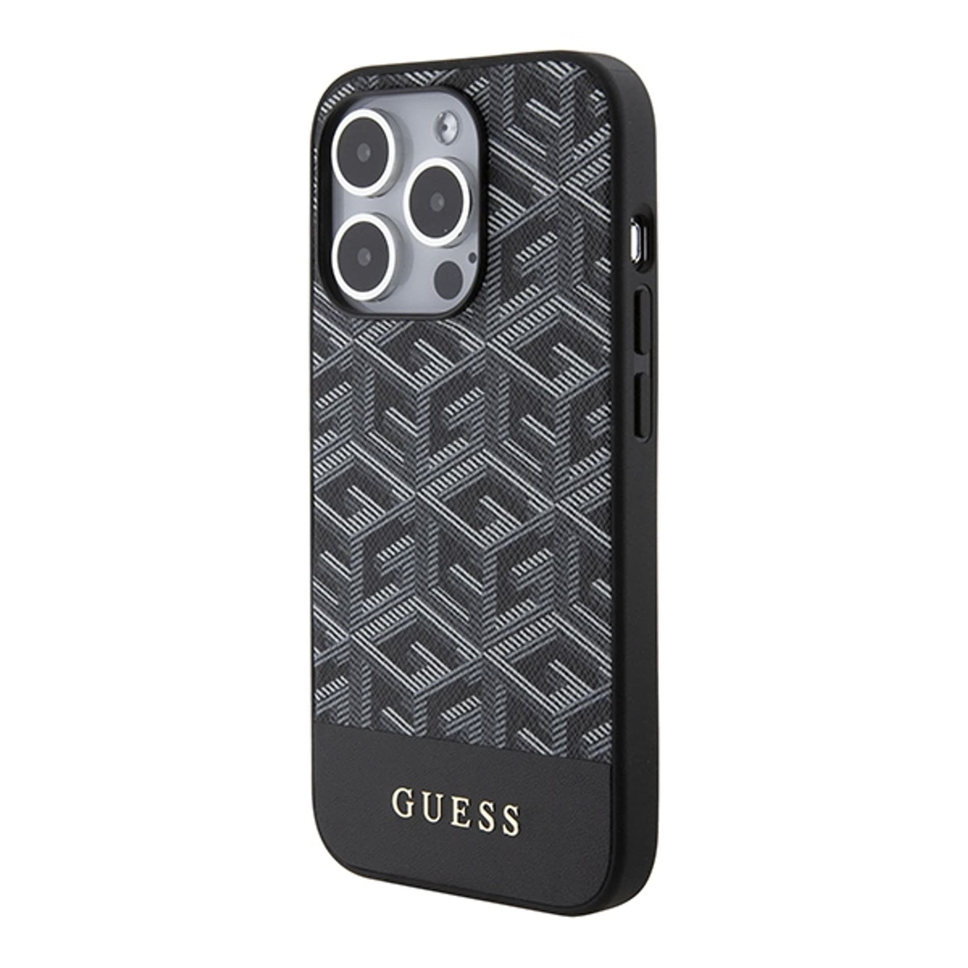 

Guess GUHMP15LHGCFSEK iPhone 15 Pro 6.1" czarny/black hardcase GCube Stripes MagSafe