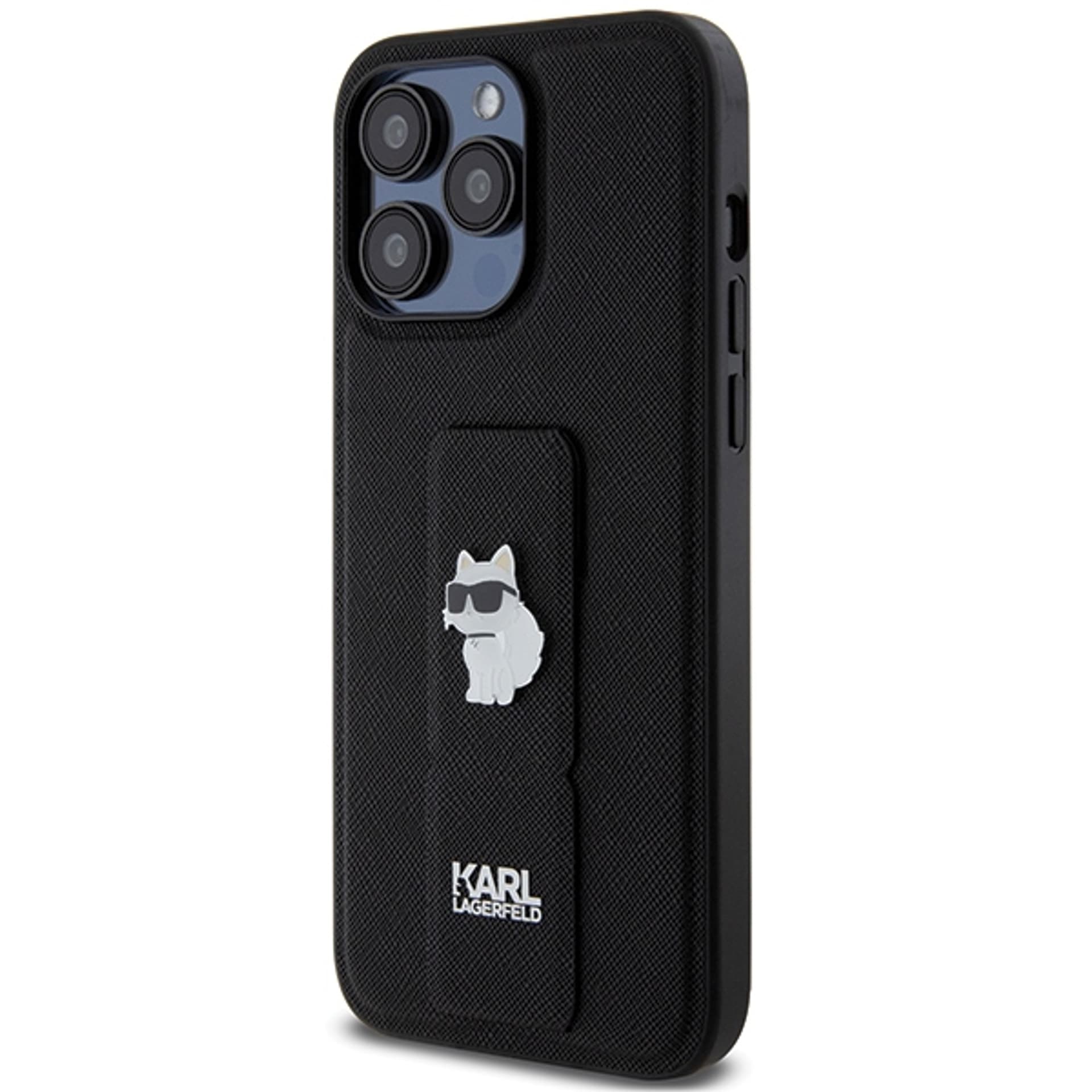 

Karl Lagerfeld KLHCP13LGSACHPK iPhone 13 Pro / 13 6.1" czarny/black hardcase Gripstand Saffiano Choupette Pins