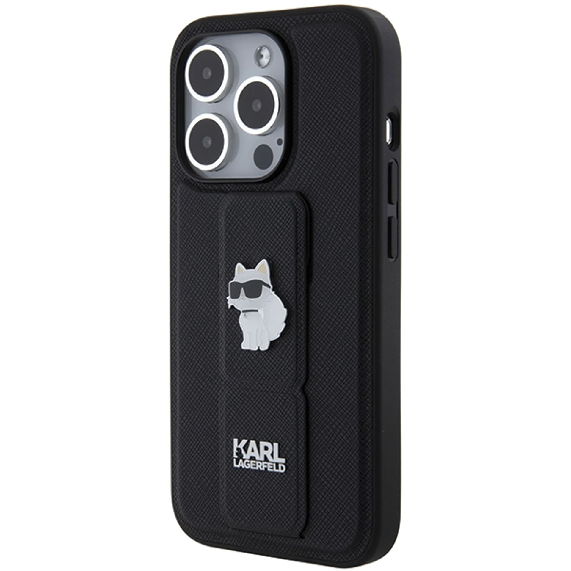 

Karl Lagerfeld KLHCP14LGSACHPK iPhone 14 Pro 6.1" czarny/black hardcase Gripstand Saffiano Choupette Pins