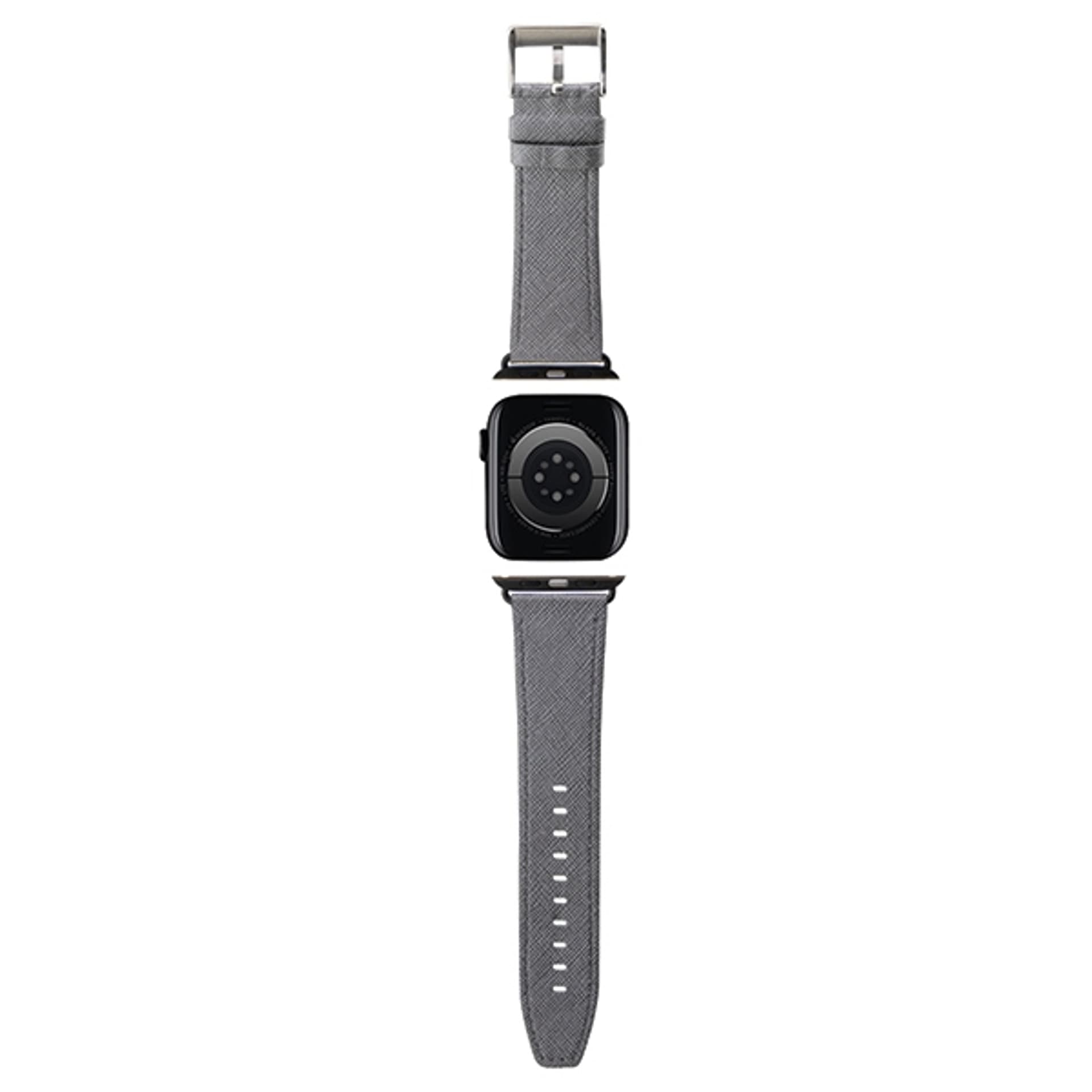 

Karl Lagerfeld Pasek KLAWLSAKLHPG Apple Watch 42/44/45/49mm srebrny/silver strap Saffiano Monogram