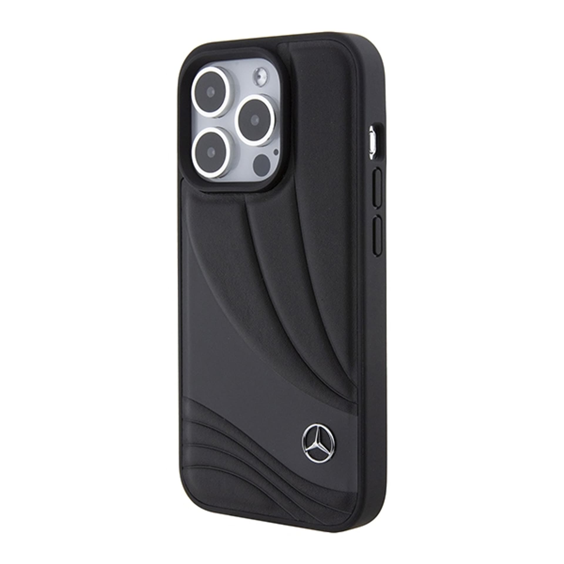 

Mercedes MEHCP15X8ROLK iPhone 15 Pro Max 6.7" czarny/black hardcase Leather Wave Patern