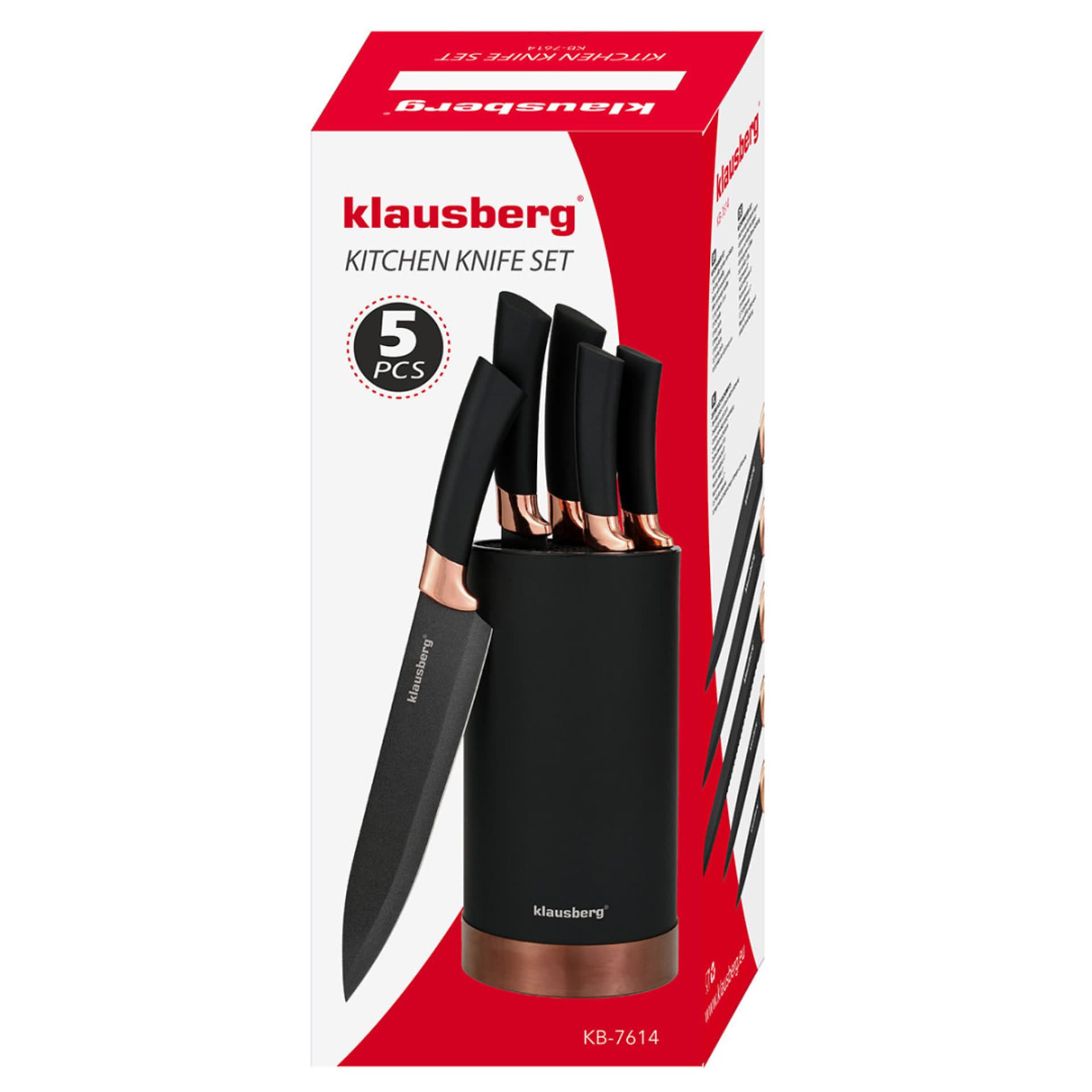 

ZESTAW 5 KUCHENNYCH NOŻY W BLOKU KLAUSBERG KB-7614