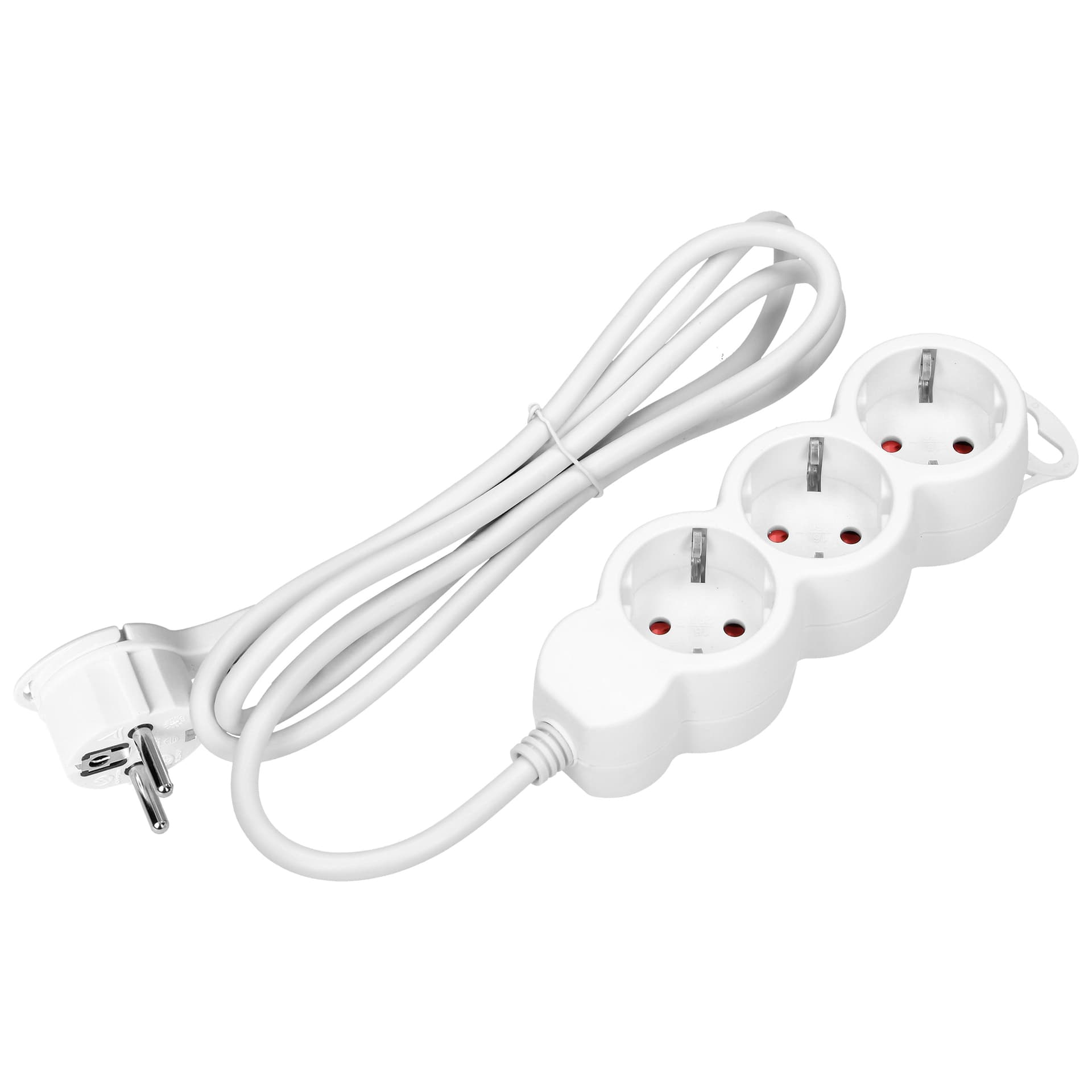 

Przedłużacz 3-krotny 2P+Z (Schuko), 1,5m H05VV-F 3x1,5mm2 , Imax=16A, płaska wtyczka, biały, Schuko)/1.5m h05vv-f 3x1.5mm2/imax=16a/płaska wtyczka/biał