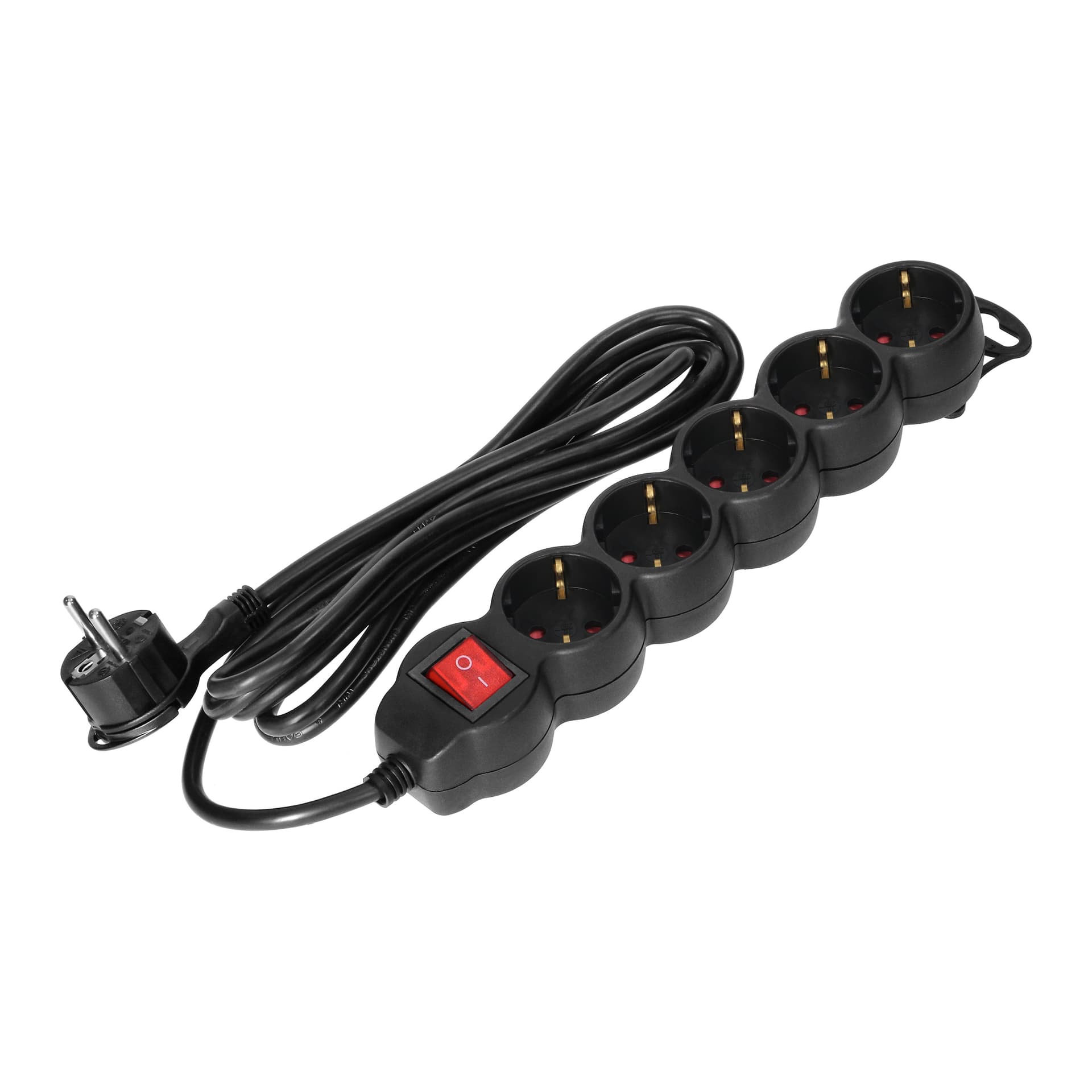 

Przedłużacz 5-krotny 2P+Z (Schuko), z wyłącznikiem, 5m H05VV-F 3x1,5mm2, Imax=16A, płaska wtyczka, czarny, Schuko)/z wyłącznikiem/5m h05vv-f 3x1.5mm2/imax=16a/płaska wtyczka/czarn