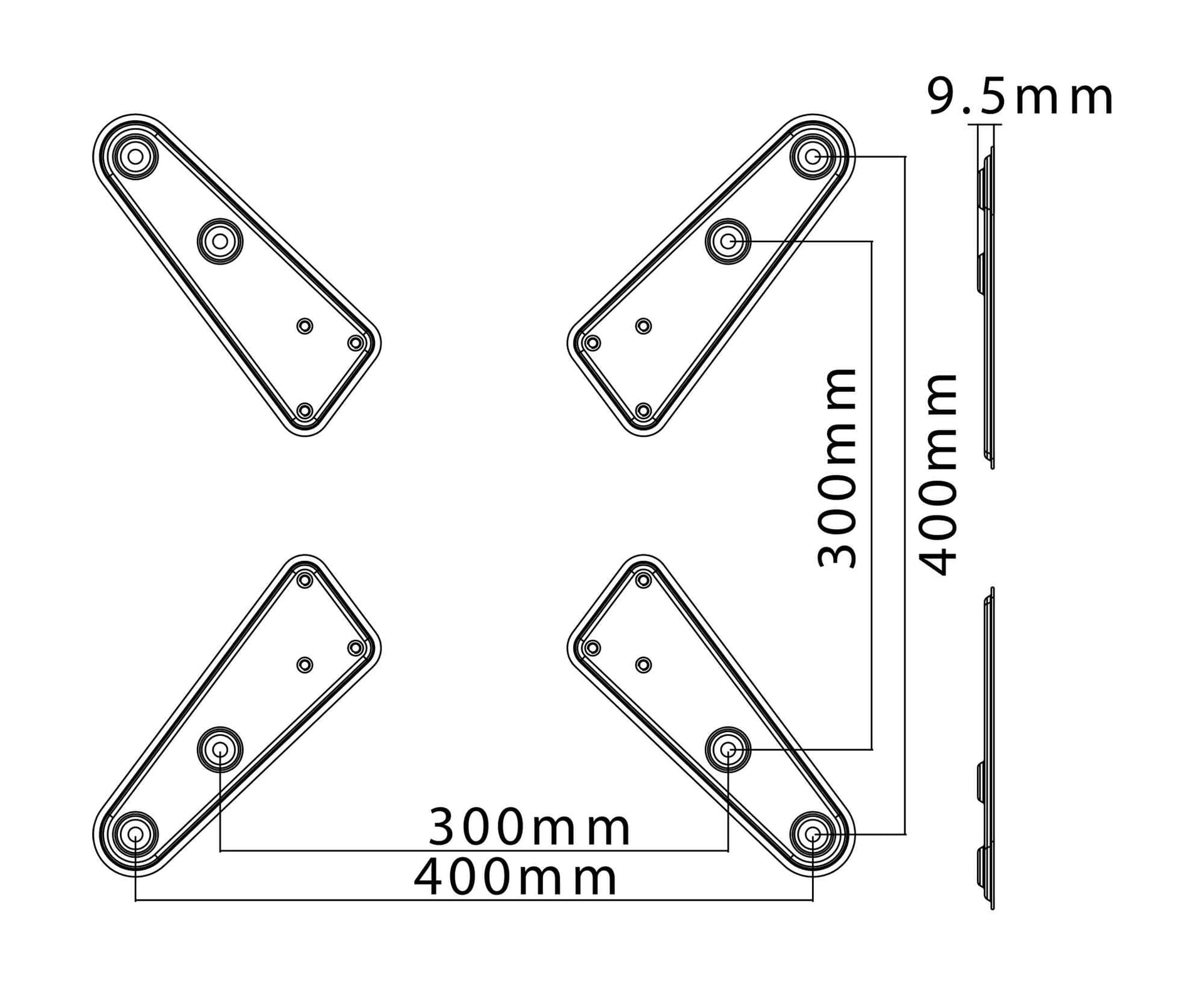 

NECKO010 Przejściówka Vesa do uchwytów LED/LCD