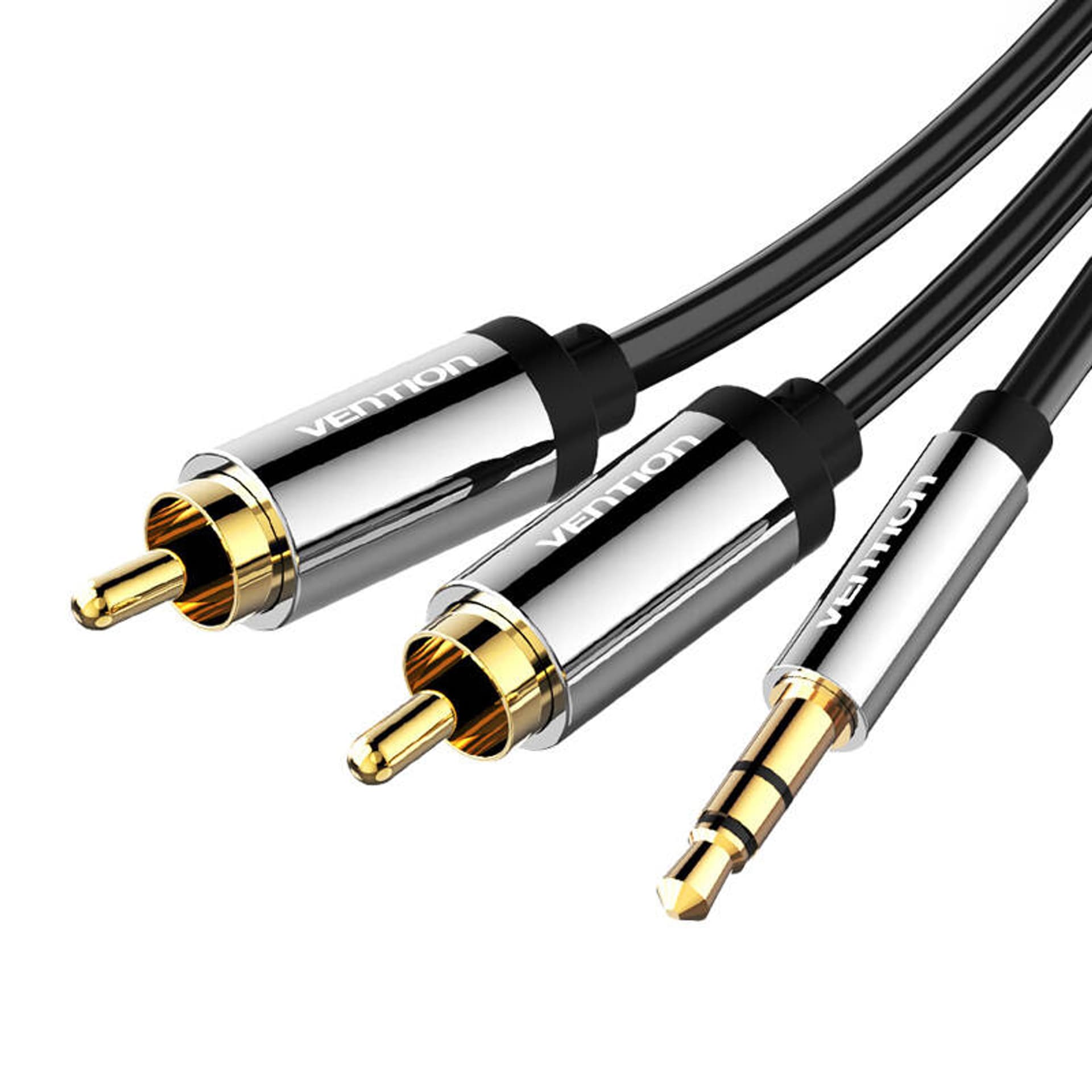 

Kabel audio 3,5mm męski do 2x RCA męski 3m Vention BCFBI czarny