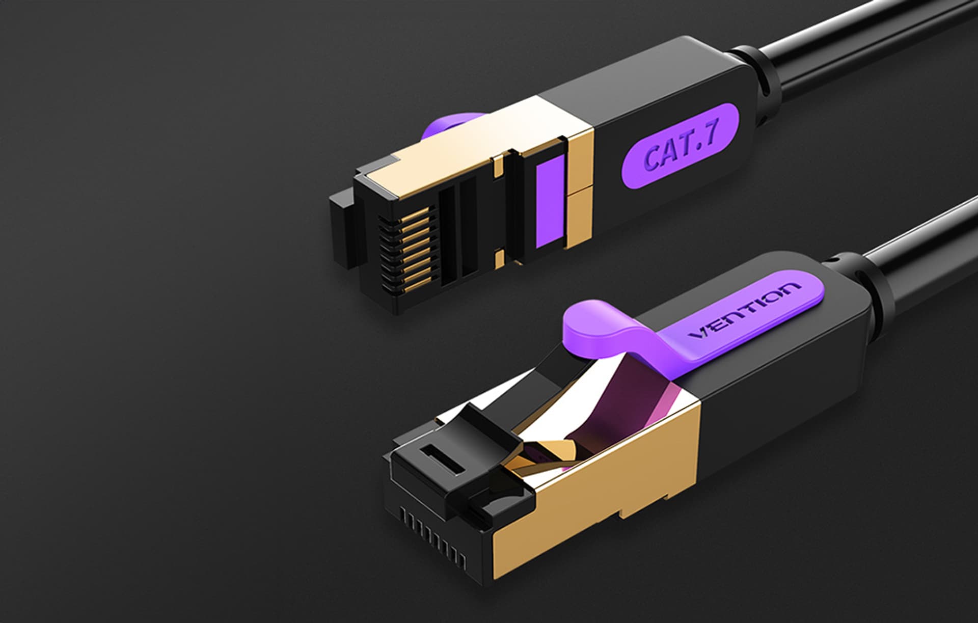 

Kabel sieciowy kat.7 SFTP Vention ICDBF 1m czarny