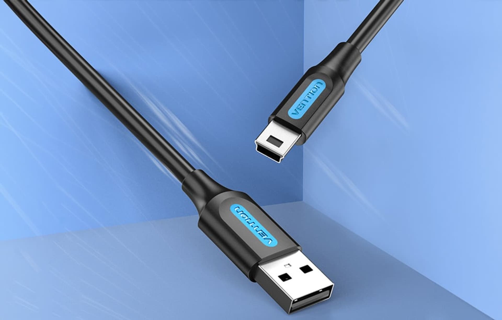 

Kabel USB 2.0 A do Mini-B Vention COMBF 1m czarny PVC