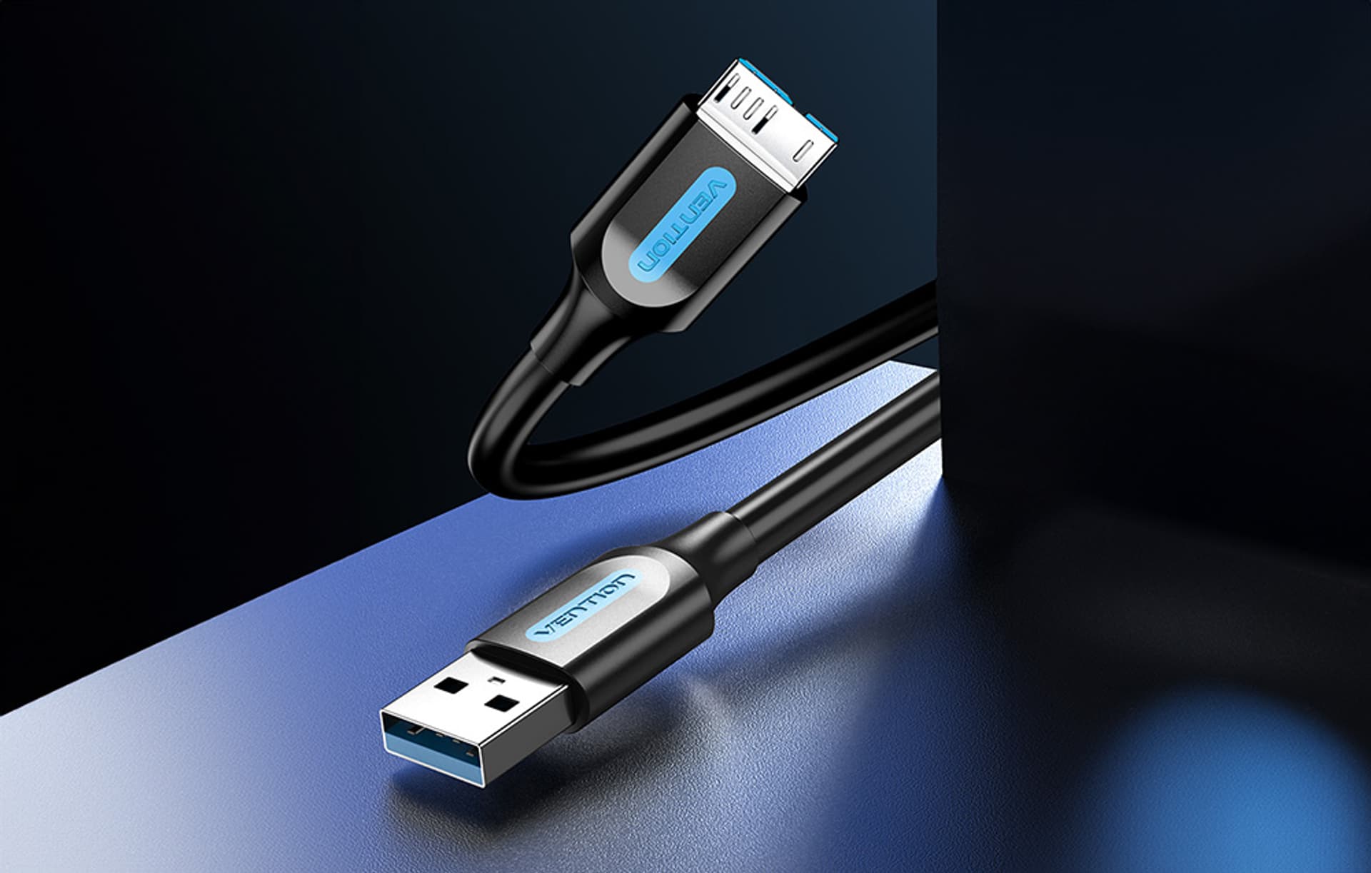 

Kabel USB 3.0 A do Micro-B Vention COPBG 1,5m czarny PVC