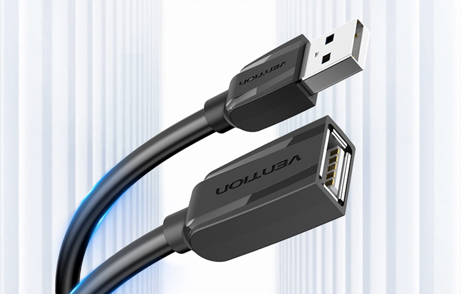 

Przedłużacz USB2.0 Vention VAS-A44-B100 1m Czarny