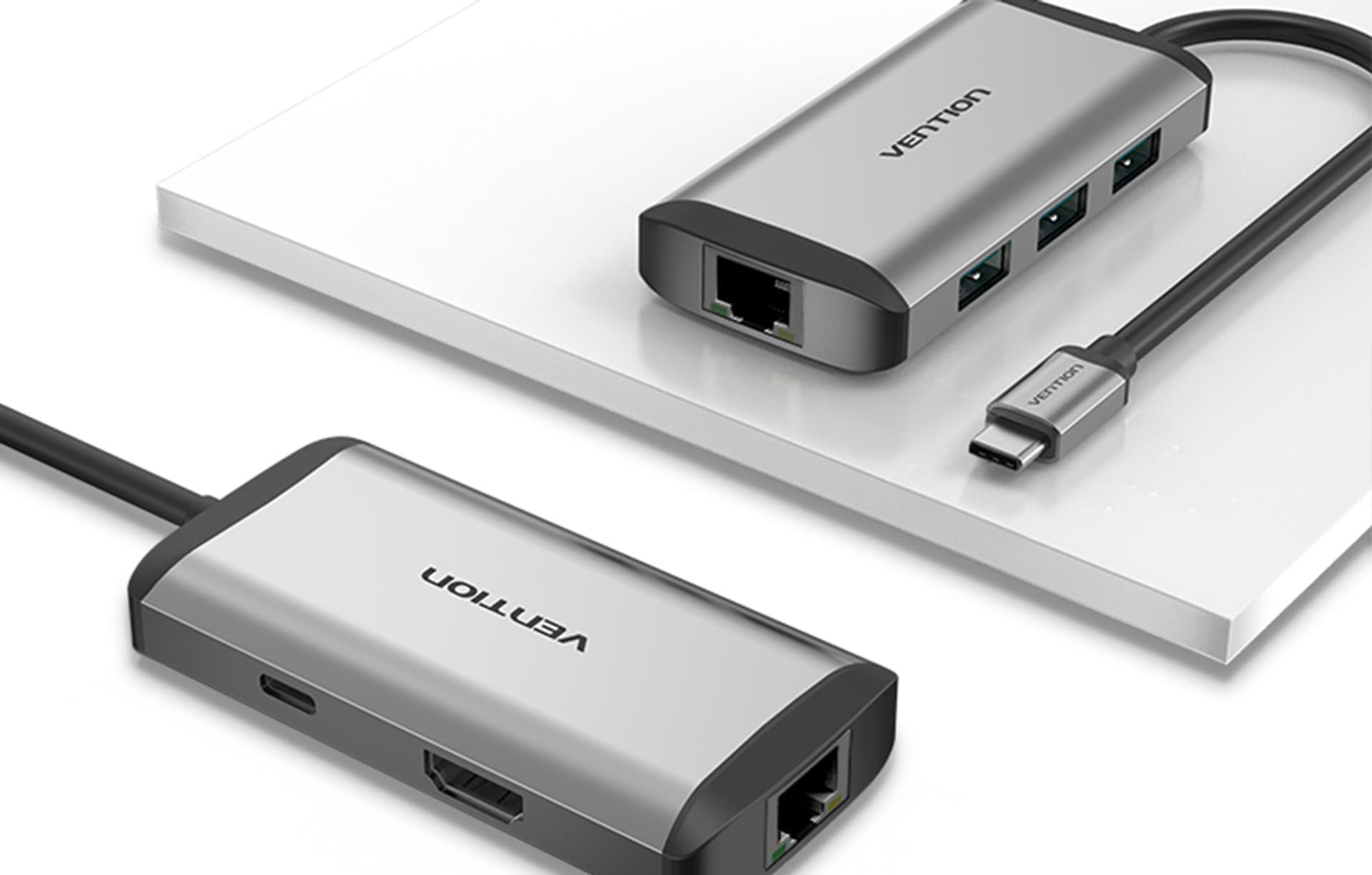 

Stacja dokująca typu C do HDMI, 3x USB3.0, RJ45, PD 0,15 m Vention CNCHB szary