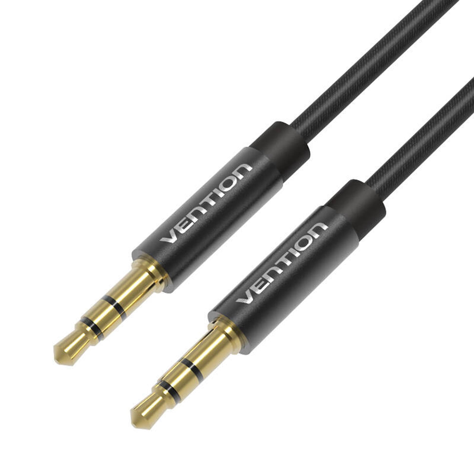 

Kabel audio 3,5mm w oplocie 1m Vention BAGBF Czarny