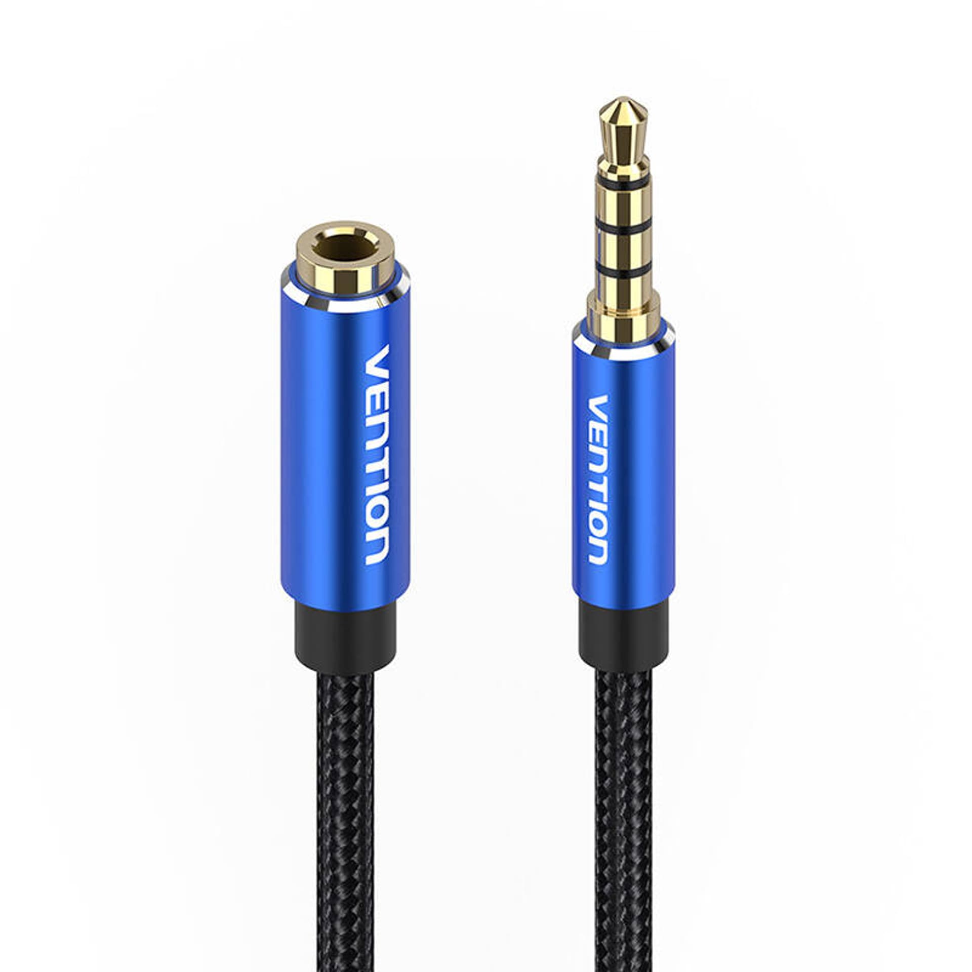 

Przedłużacz audio TRRS 3,5mm męski do 3,5mm żeński 2m Vention BHCLH niebieski