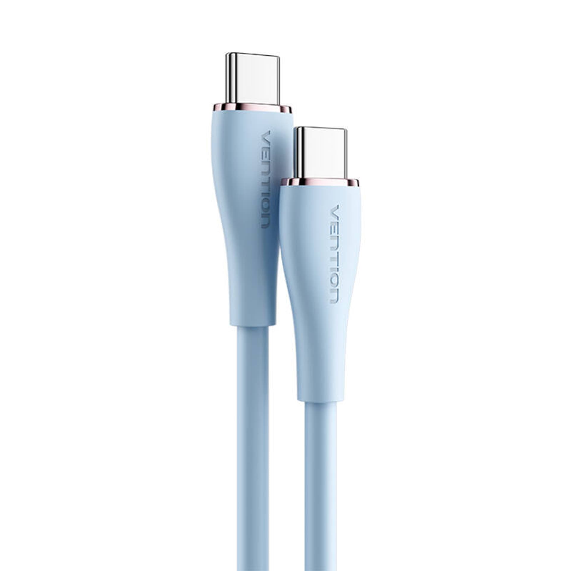

Kabel USB-C 2.0 do USB-C 5A Vention TAWSF 1m jasnoniebieski silikonowy