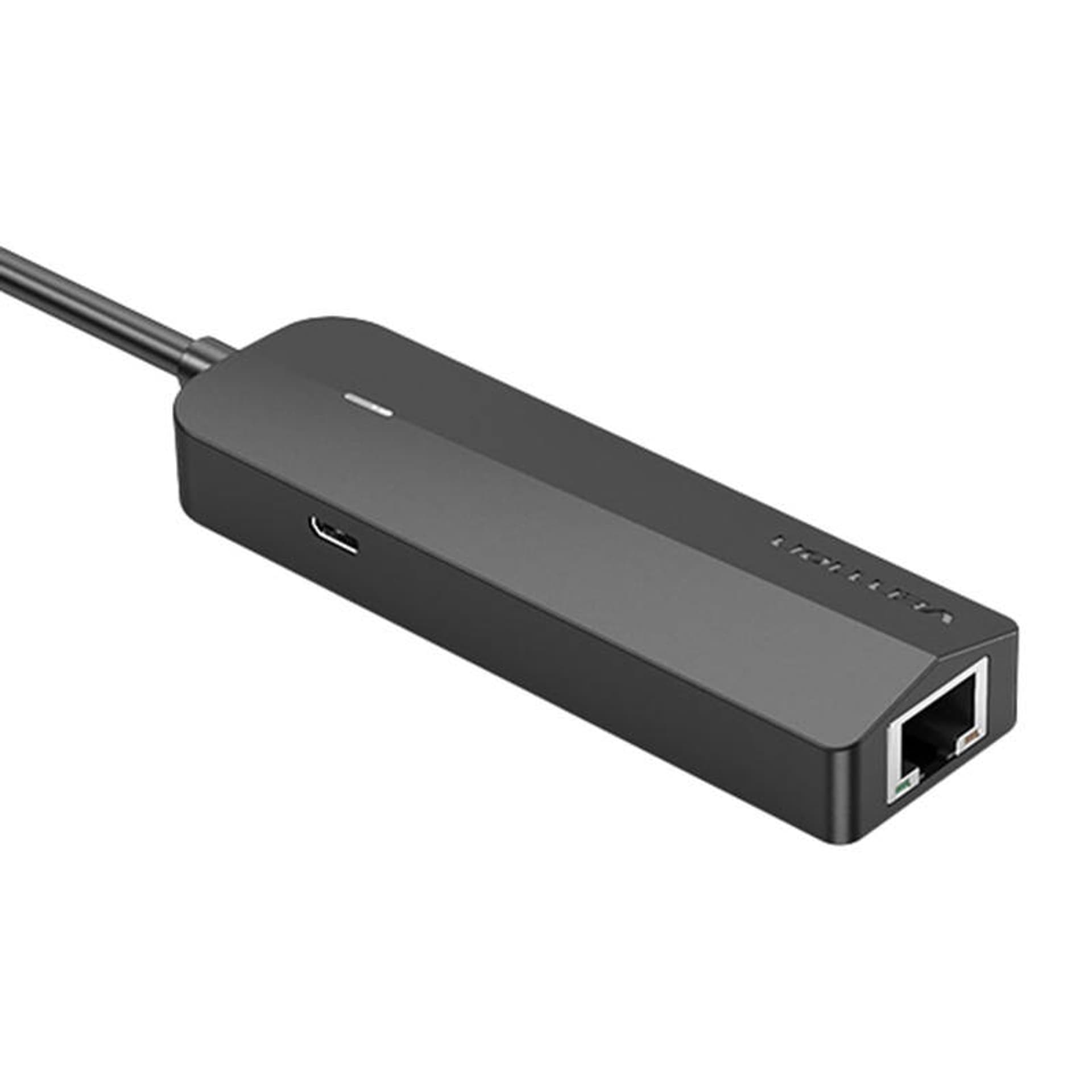 

Hub USB-C na 3x USB 2.0, RJ45, Micro-B Vention TGOBB 0,15m Czarny