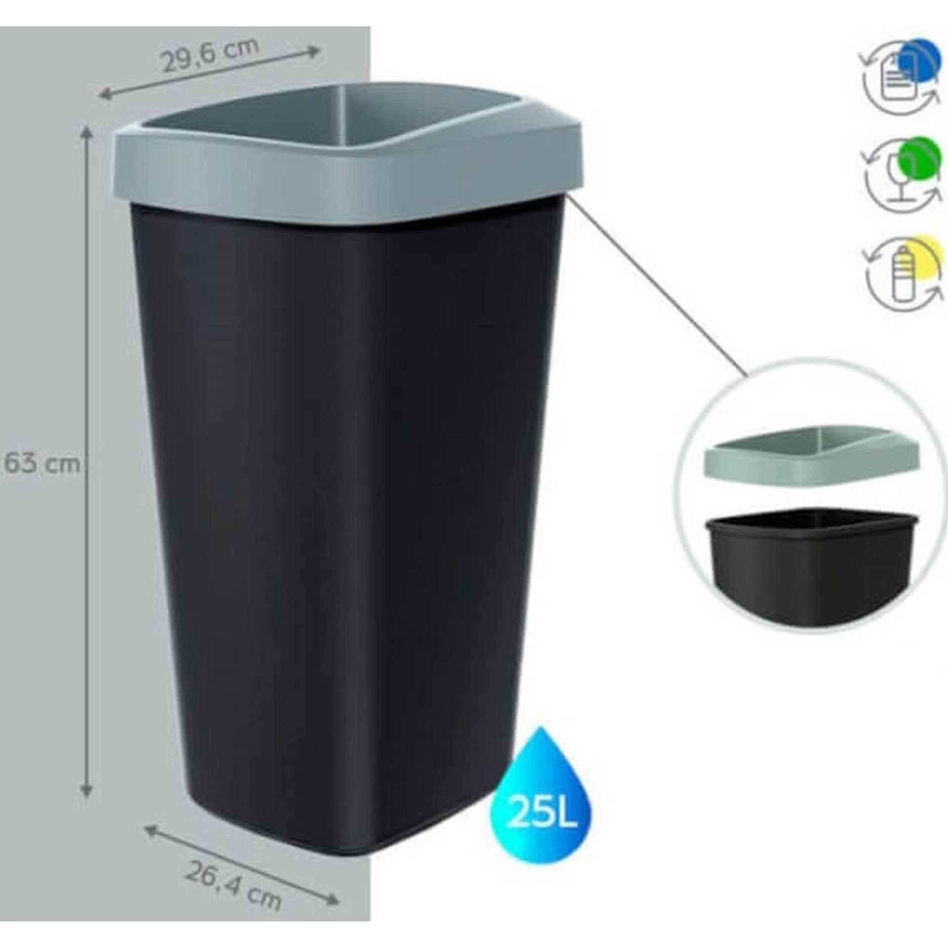 

ŚMIETNIK KOSZE NA ŚMIECI 3X25 L COMPACTA Q SORTIBOX KOLOR