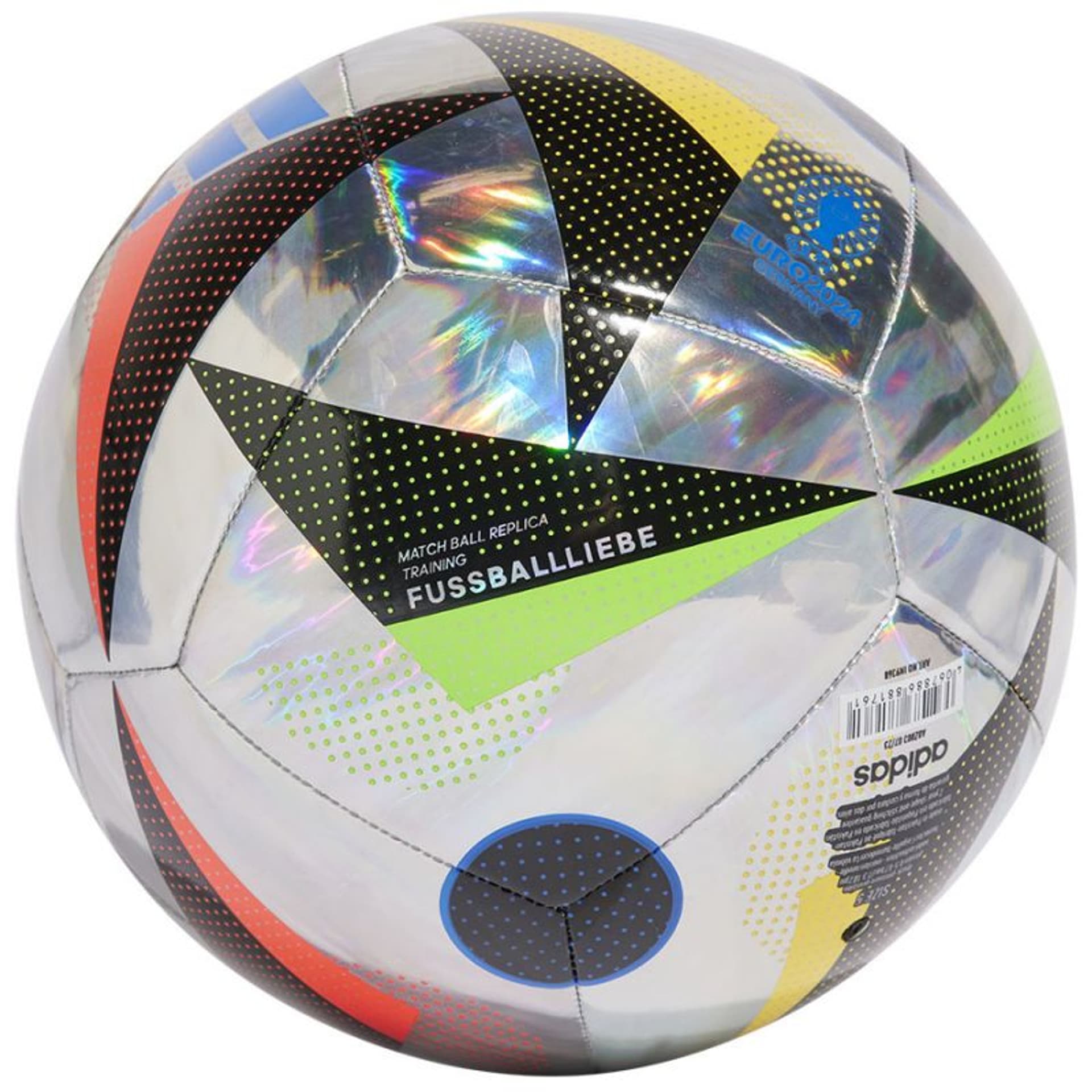 

Piłka nożna adidas Fussballliebe Euro24 Training Foil (kolor Szary/Srebrny, rozmiar 5)