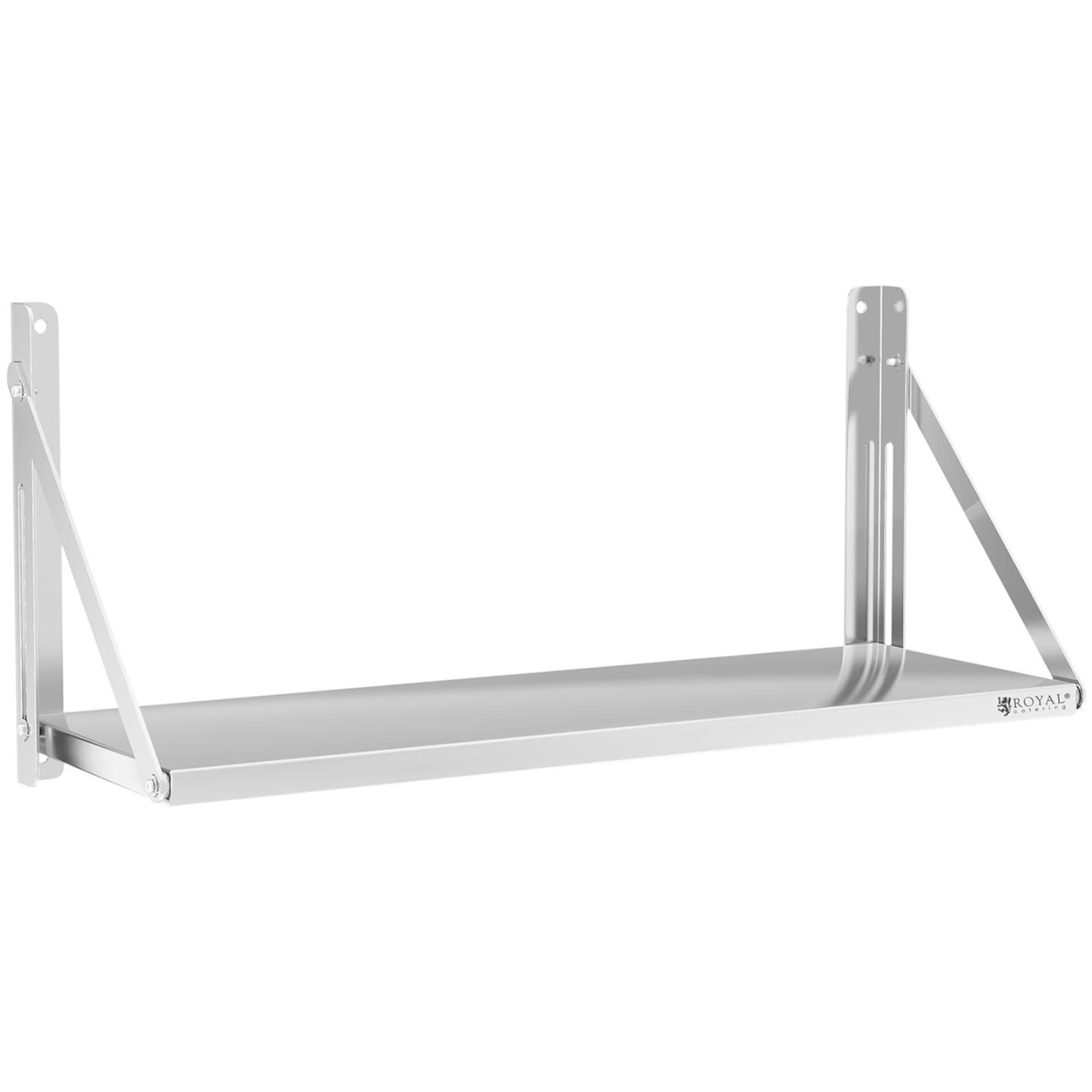 

Półka ścienna gastronomiczna składana ze stali nierdzewnej do 40 kg 100 x 30 cm