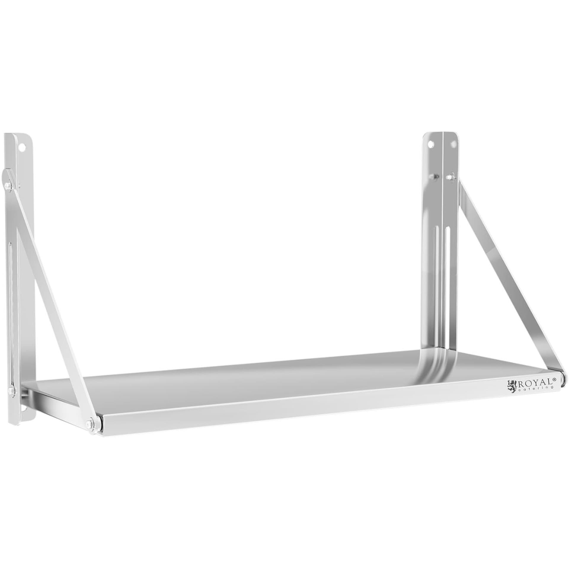 

Półka ścienna gastronomiczna składana ze stali nierdzewnej do 40 kg 80 x 30 cm