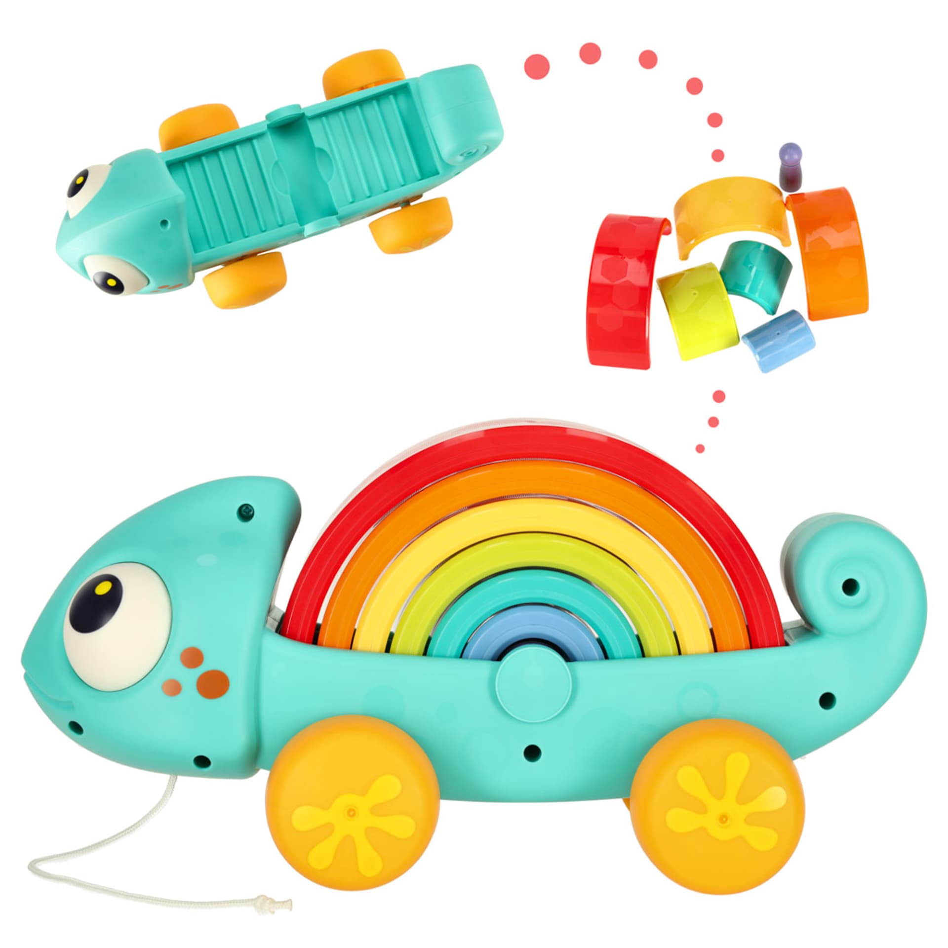 

Kameleon sorter klocki układanka montessori do ciągnięcia
