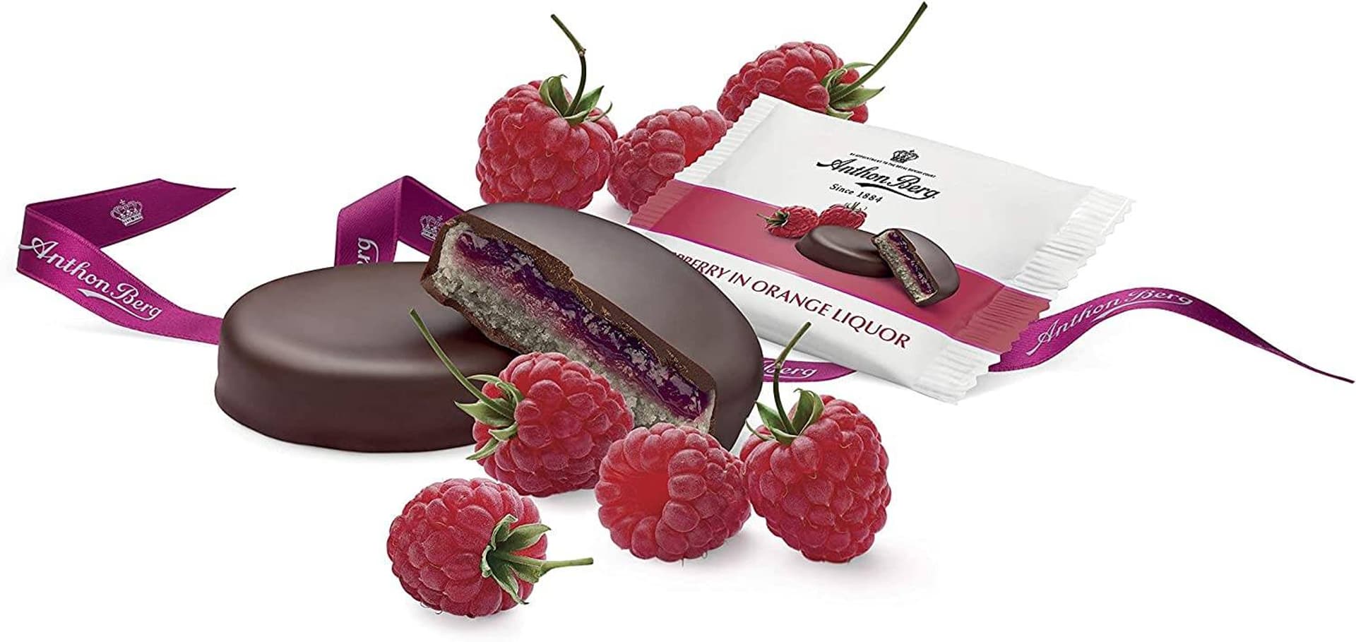 

Anthon Berg Raspberry in Orange Liqueur 220 g