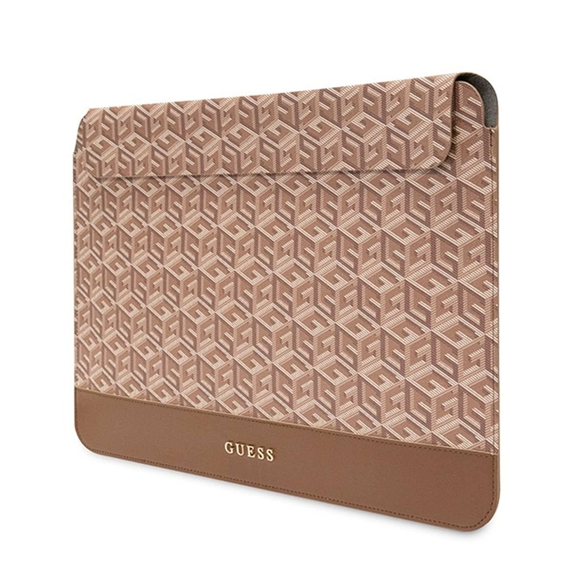

Guess Sleeve GUCS16HGCFSEW 16" brązowy/brown GCube Stripes