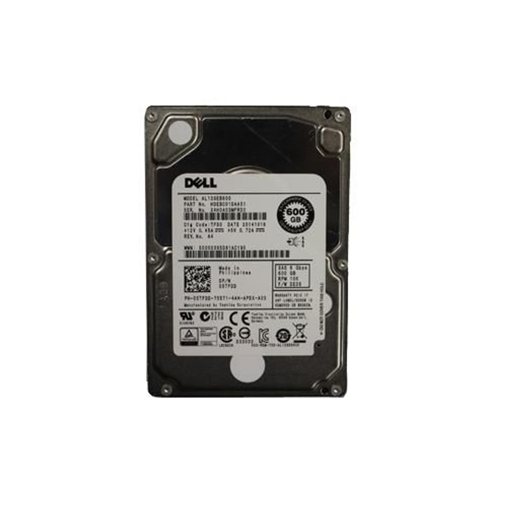 

Dell HD 600G SAS 10K 2.5 T-13SE E/C