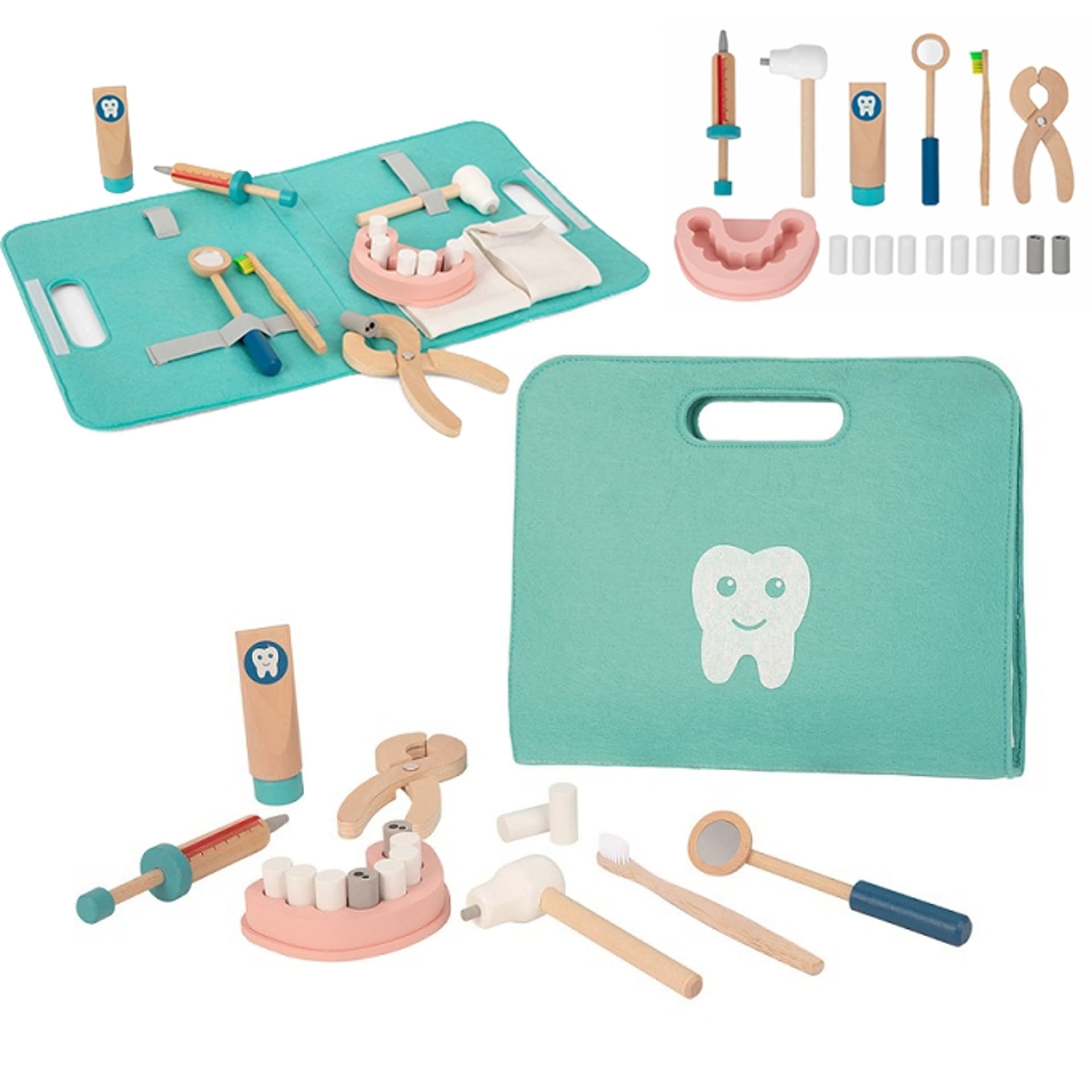

TOOKY TOY Zestaw Małego Dentysty Walizka Lekarza 19 el. FSC