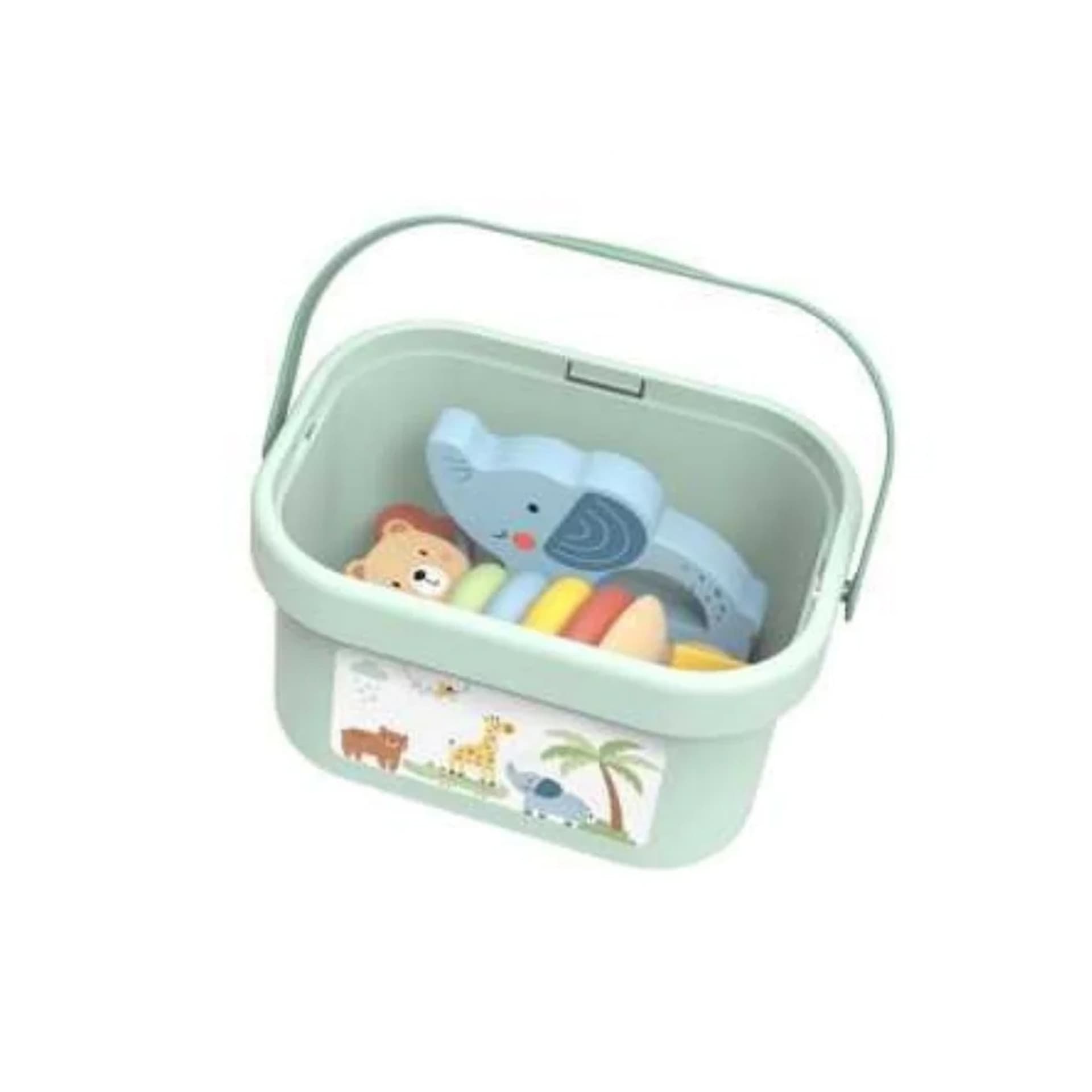 

TOOKY TOY Pudełko Sorter Box 3w1 Klocki Piramidka Słonik