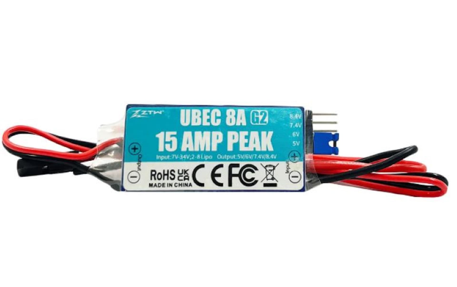 

Regulator napięcia odbiornika ZTW UBEC 8A G2 15 AMP PEAK