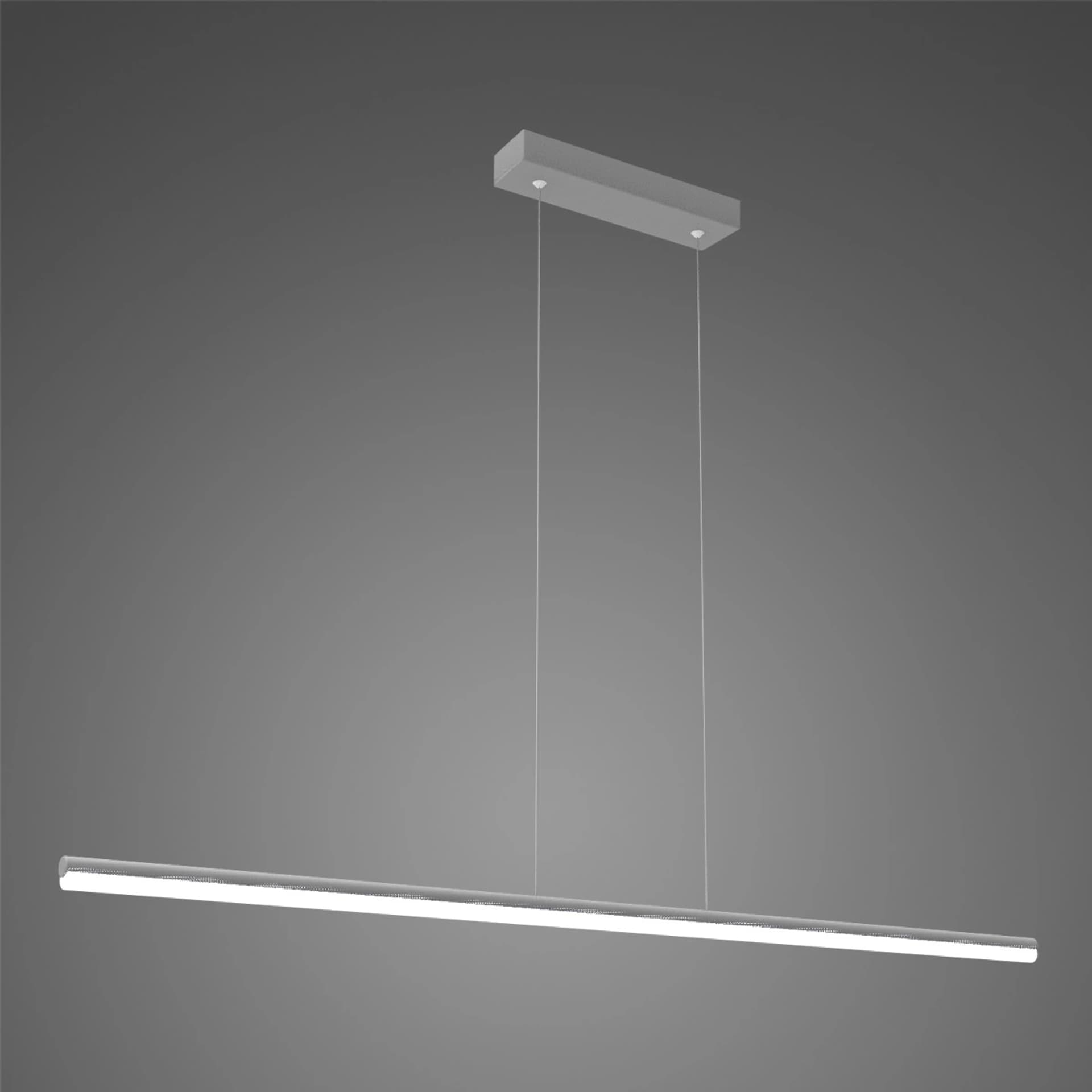 

Lampa wisząca LINEA No.1 120 cm 3k srebrna ściemnialna Altavola Design (Barwa światła delikatnie ciepła, Kolor srebrny, Możliwość ściemniania tak)