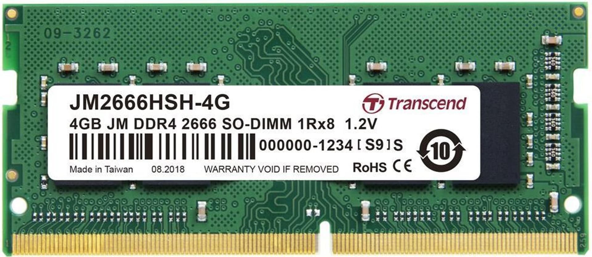 

Pamięć TRANSCEND (SODIMM\DDR4\4 GB\2666MHz\1.2V\Single)