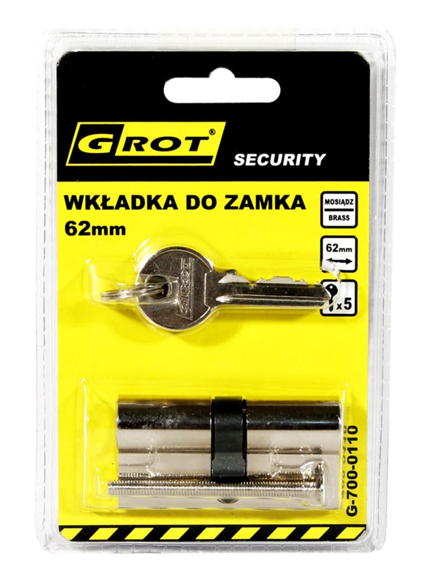 

WKŁADKA BĘBENKOWA 31/31MM 62MM NIKIEL 5 KLUCZY