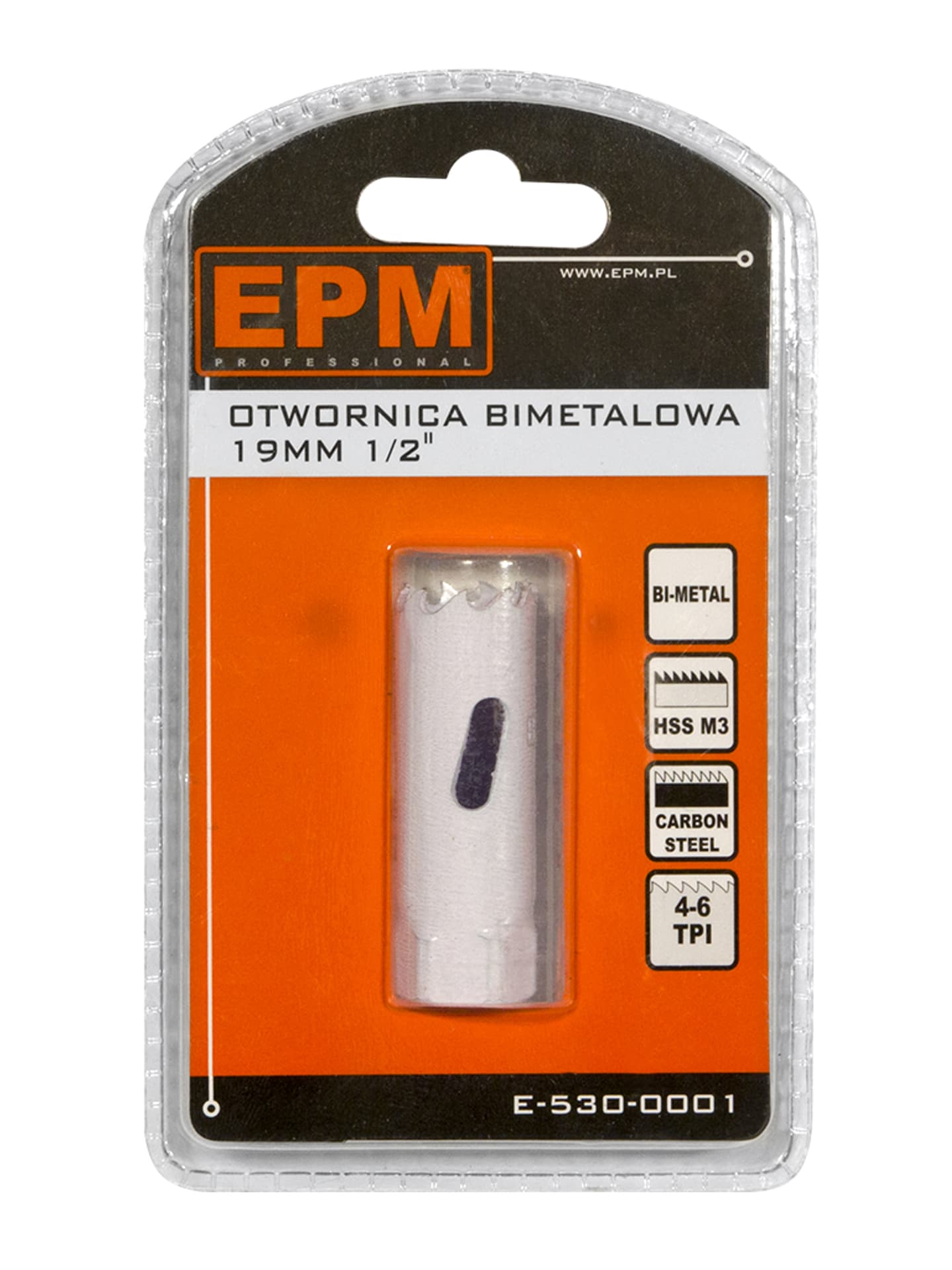 

OTWORNICA BI-METALOWA 19MM UCHWYT 1/2''