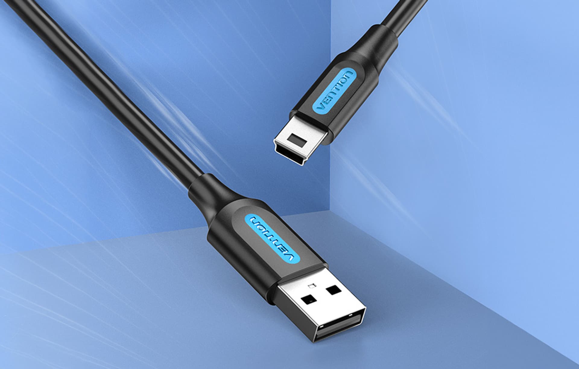 

Kabel USB 2.0 A męski do Mini-B męski Vention COMBC 0,25m czarny PVC