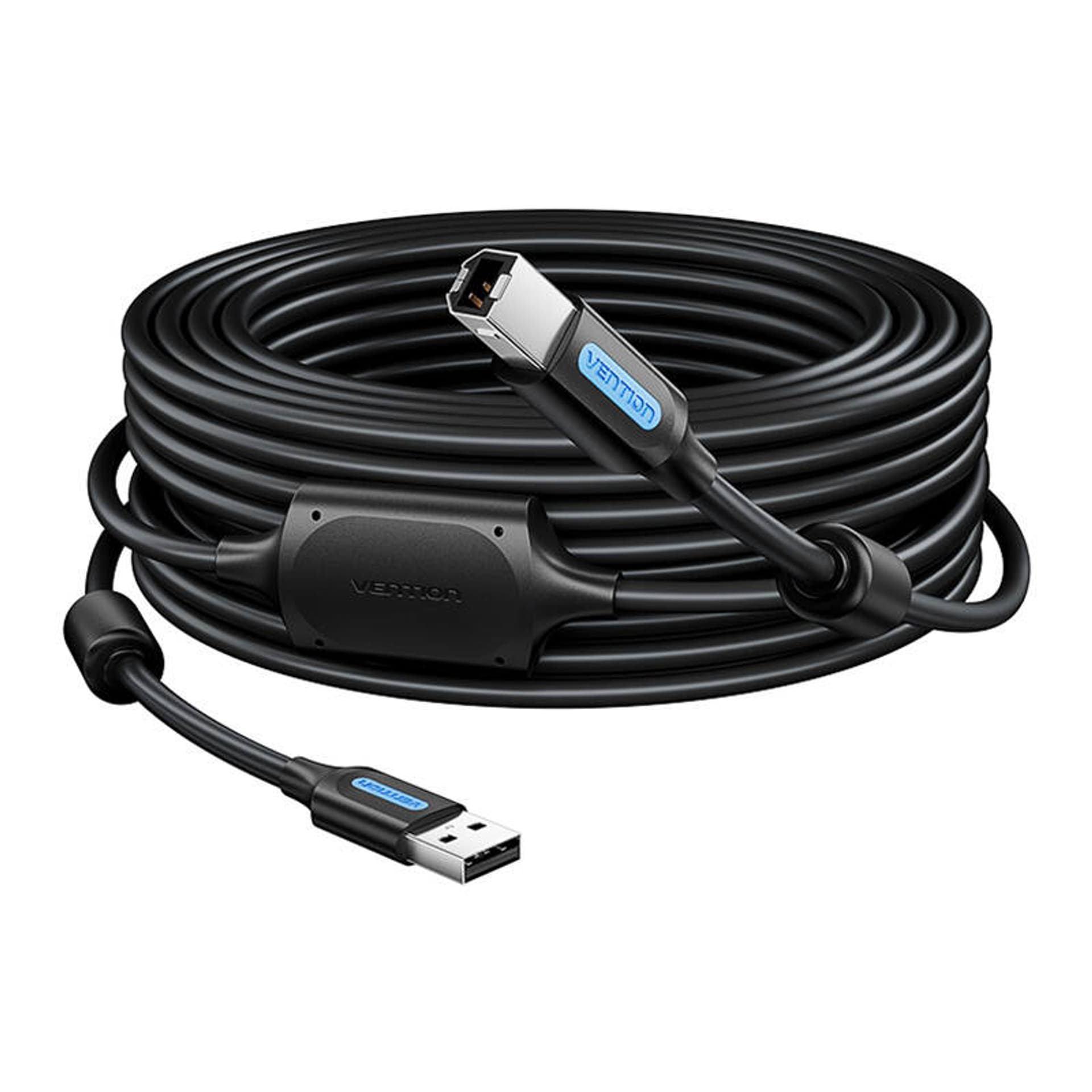

Kabel USB 2.0 A męski do USB-B męski z rdzeniem ferrytowym Vention COQBL 10m czarny PVC