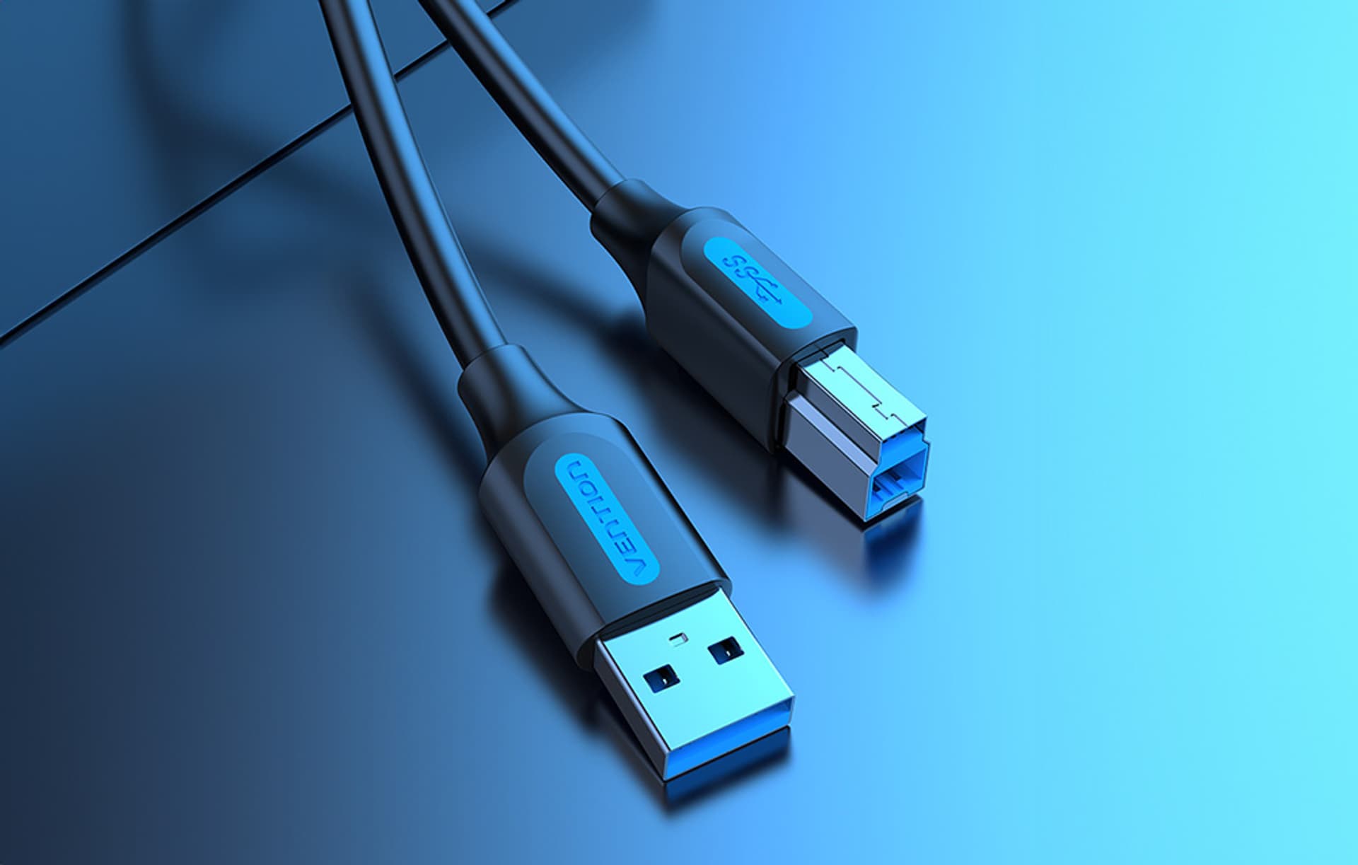 

Kabel USB 3.0 A męski do USB-B męski Vention COOBD 0,5m czarny PVC