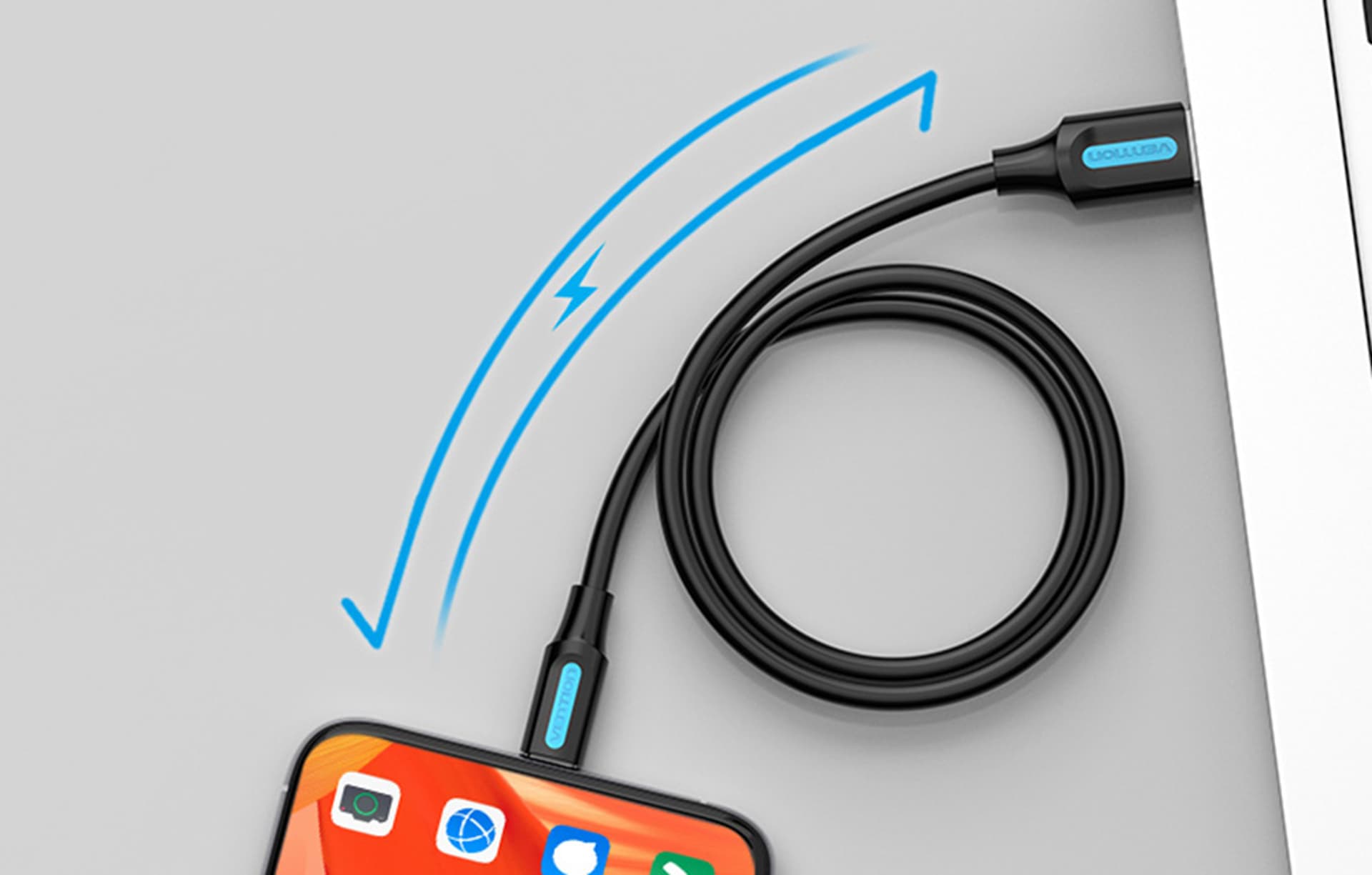 

Kabel USB 3.0 A do USB-C Vention COZBC 0,25m czarny PVC
