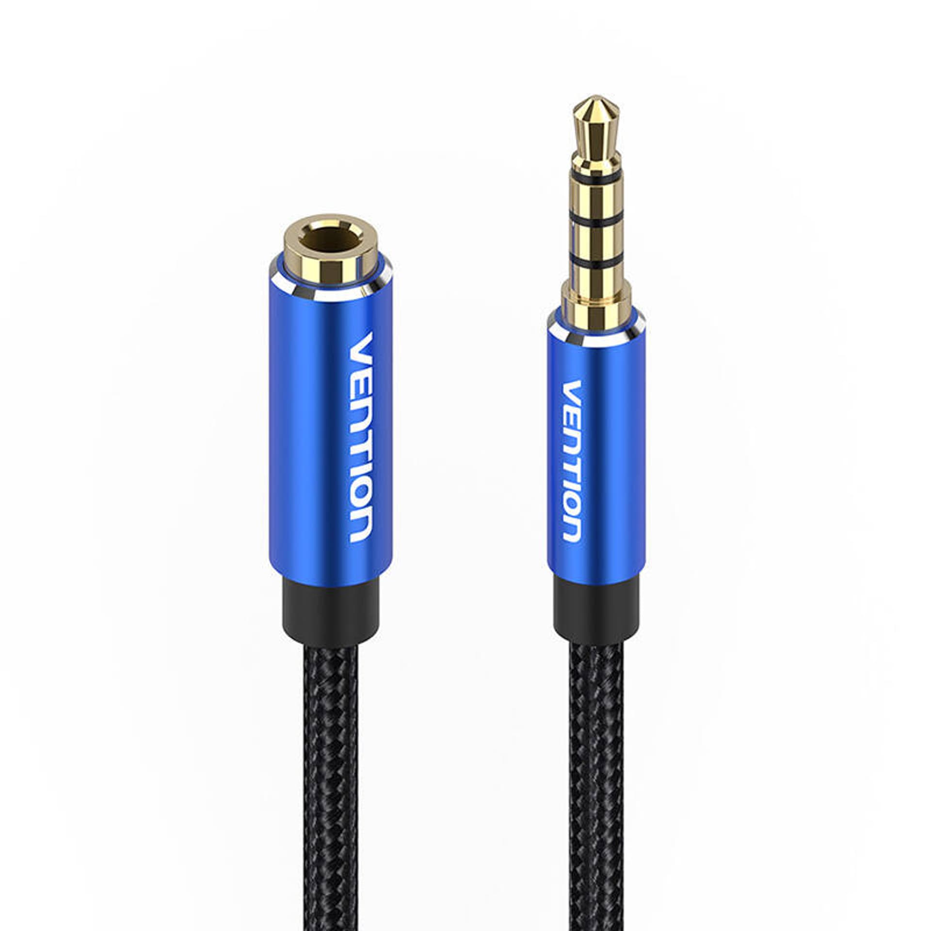 

Przedłużacz audio TRRS 3,5mm męski na 3,5mm żeński 3m Vention BHCLI niebieski