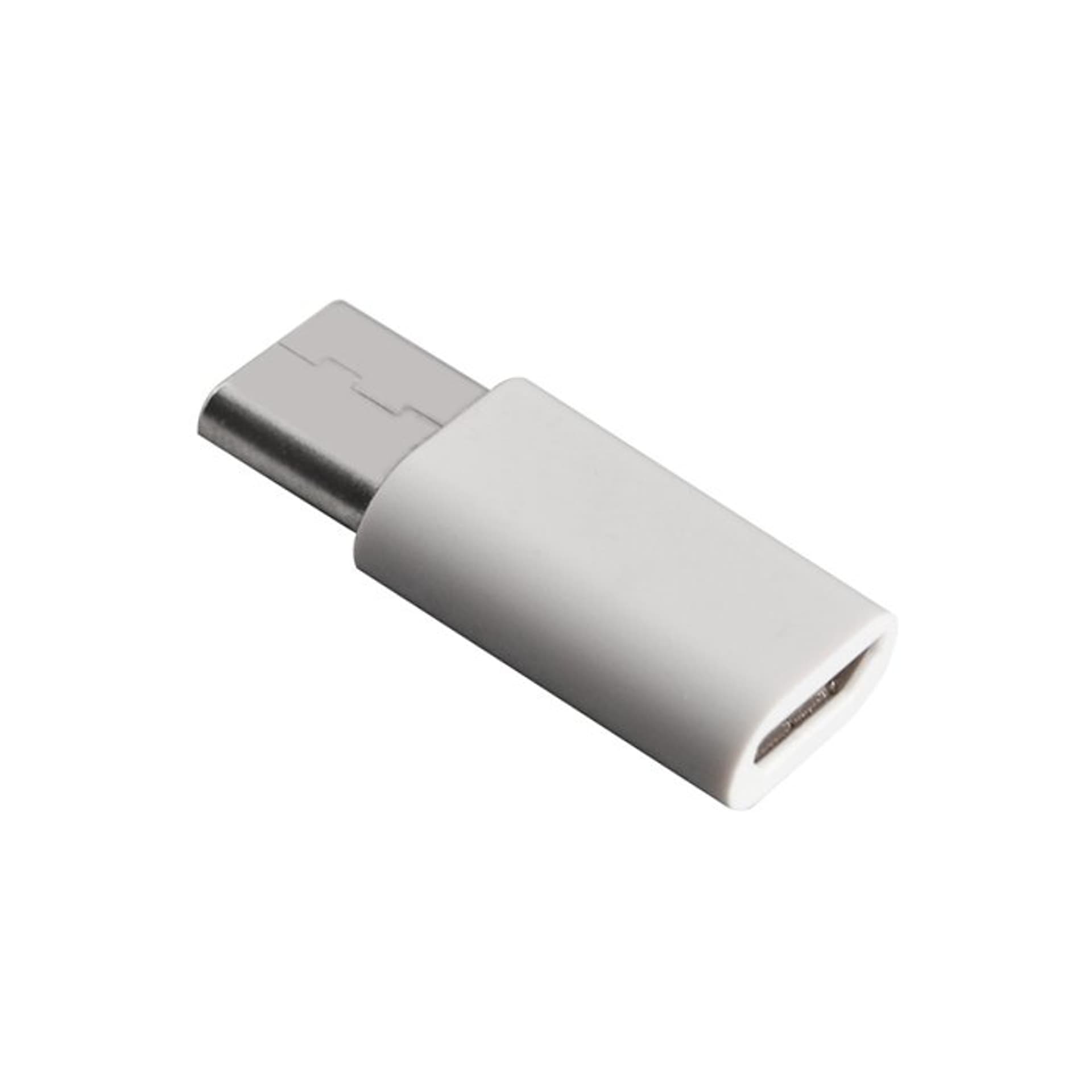 

Adapter przejściówka z micro USB na USB Type-C biała