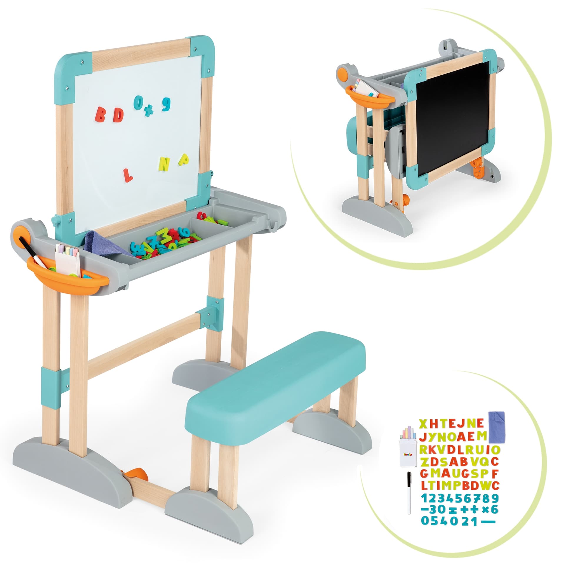 

Smoby Drewniany Stolik Tablica 2w1 Magnetyczna Kreda